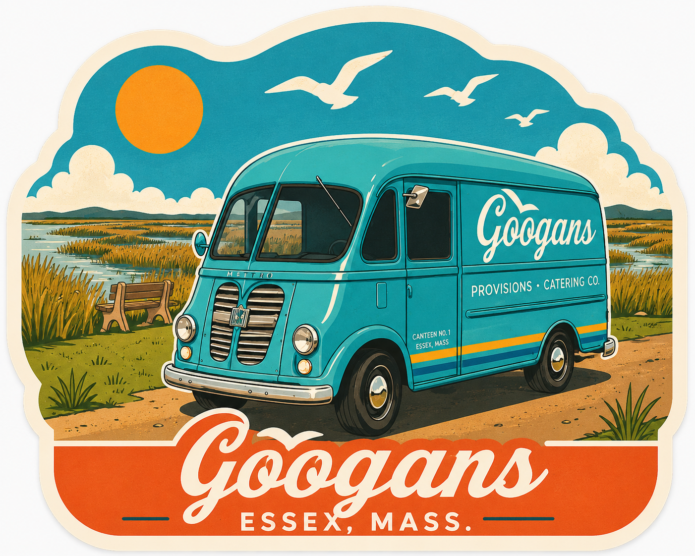 Hattie the Harvester Essex Van Sticker