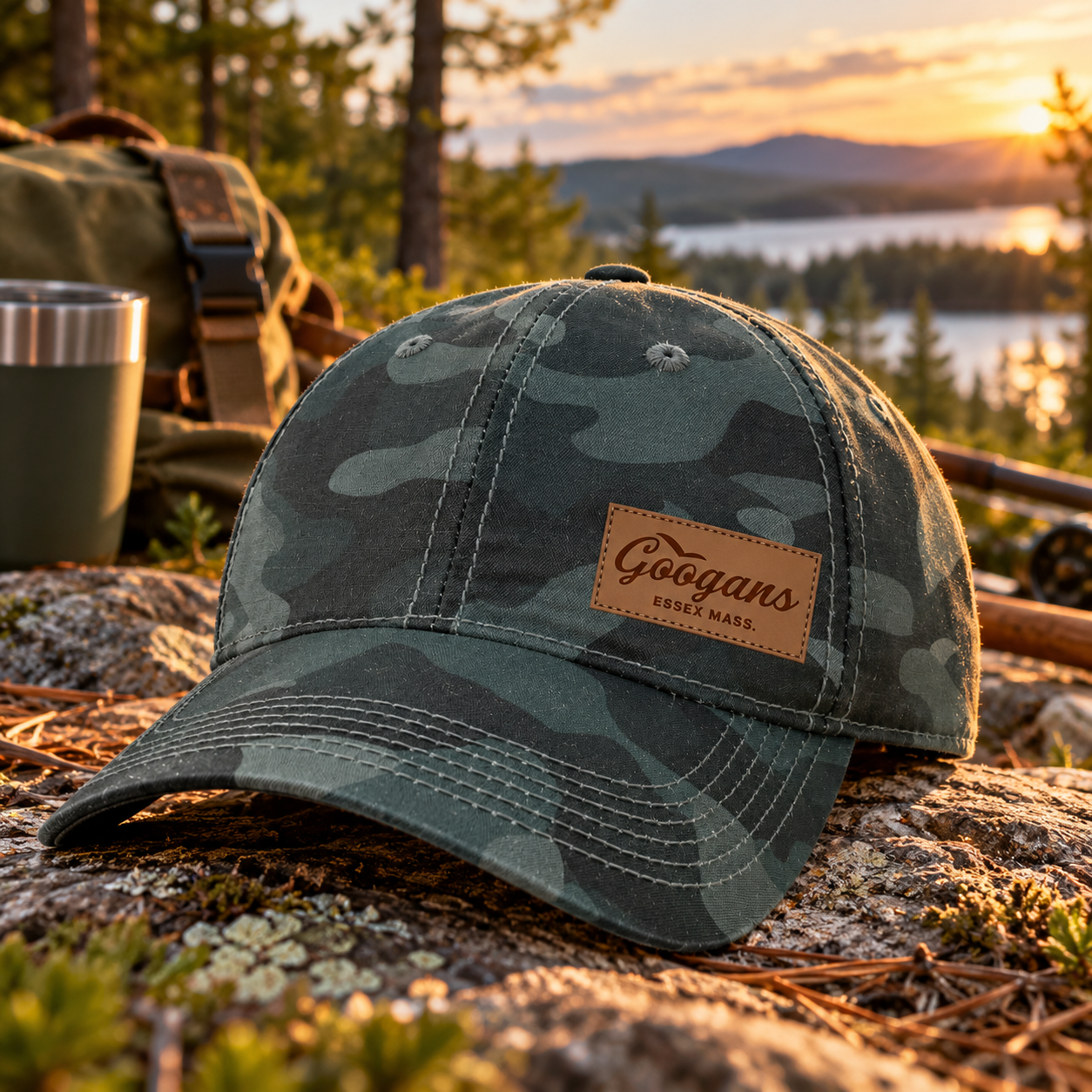 Camo Leather Stamp Hat