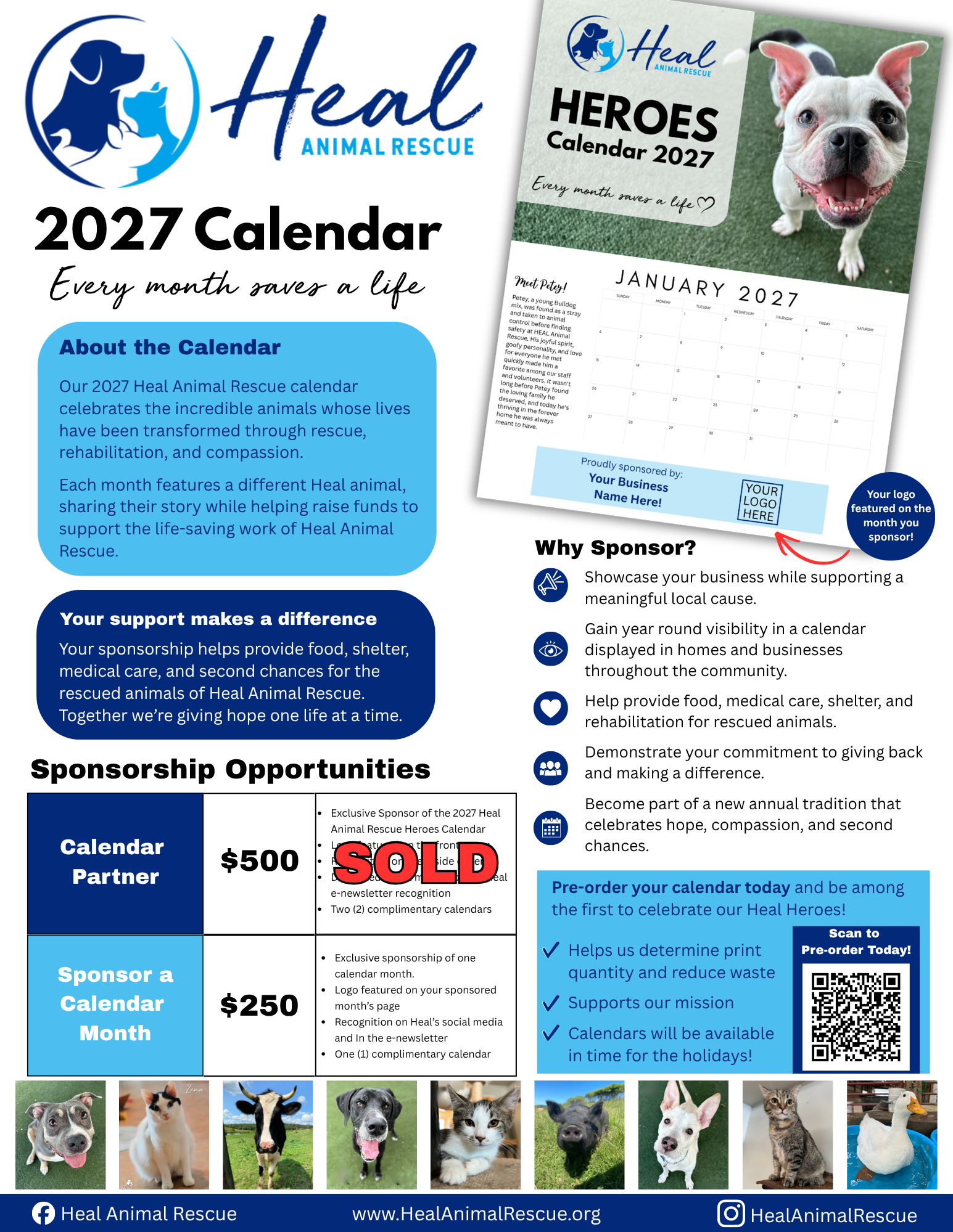 2027 Heal Heroes Calendar