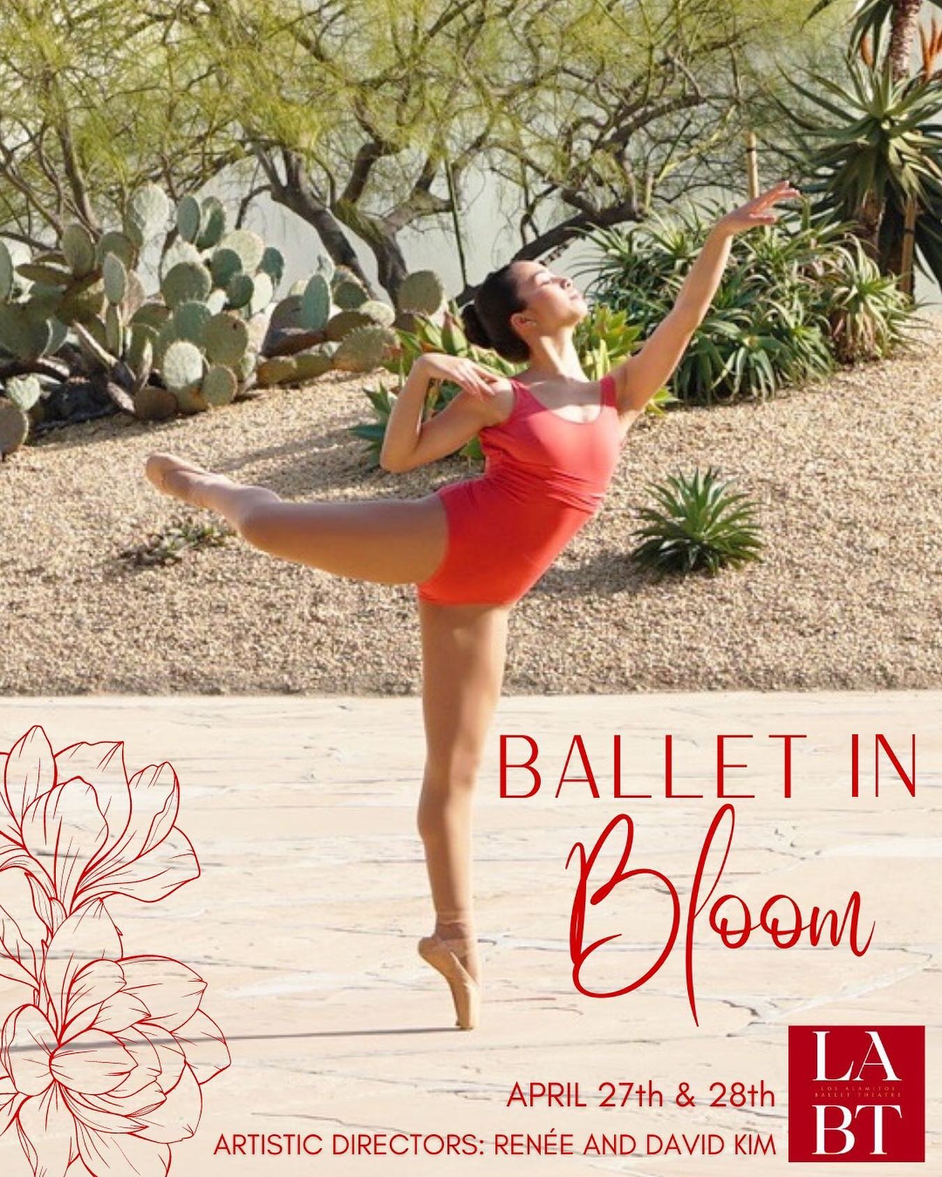 || LABT presents Ballet in Bloom🌹 ||

🎟️TICKETS ARE ON SALE NOW!

Ballet in Bloom is only a week away!
Los Alamitos Ballet Theatre is thrilled to present this incredible event that celebrates collaboration, creativity, and community. Artistic Direc