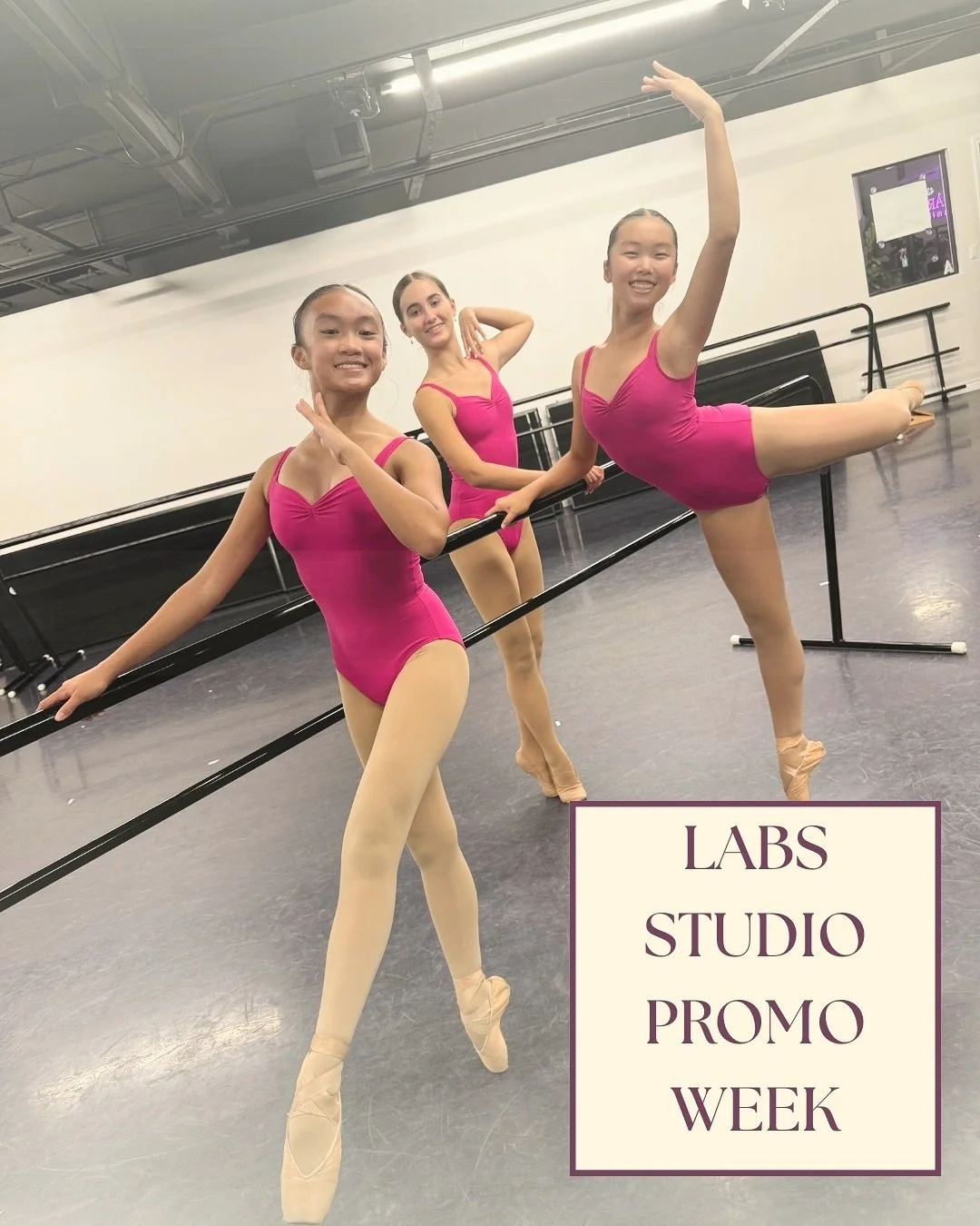 🎥 This upcoming week is our LABS Studio Promo Week! 🩰✨ We’ll be filming some behind the scenes footage to show what a day in the life of a LABS dancer is like. 👯‍♀️ This will be a social media based project and we are SO excited to featu