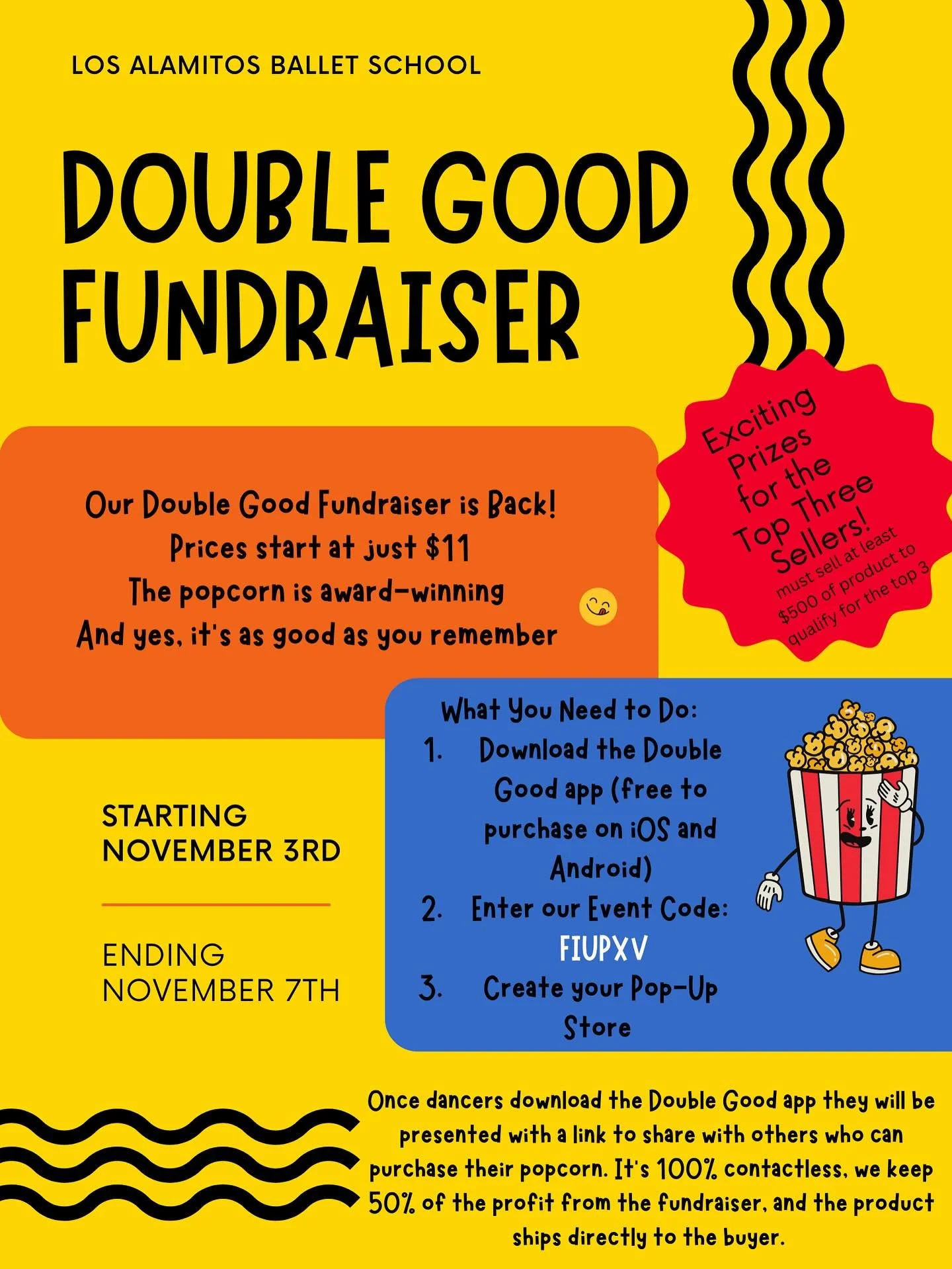 We’re excited to announce that we’ve once again partnered with @doadoublegood to help raise funds for our upcoming productions, Land of the Sweets & Sugar Plum’s Realm!
From November 3rd-7th, we invite you to share these delici