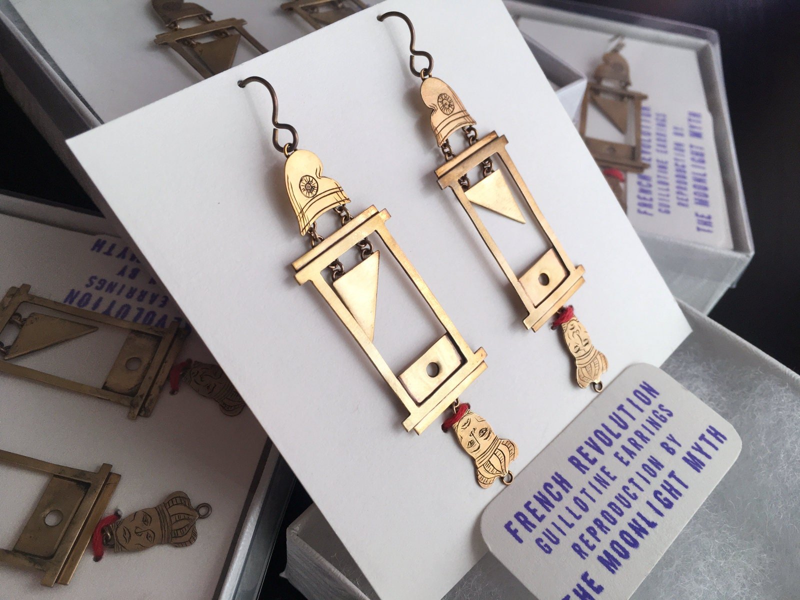 Suzanne F Boswell on X The absolute raddest thing I saw in Paris were  these tiny guillotine earrings made to commemorate the execution of Louis  XVI MarieAntoinette  Louiss heads are dangling