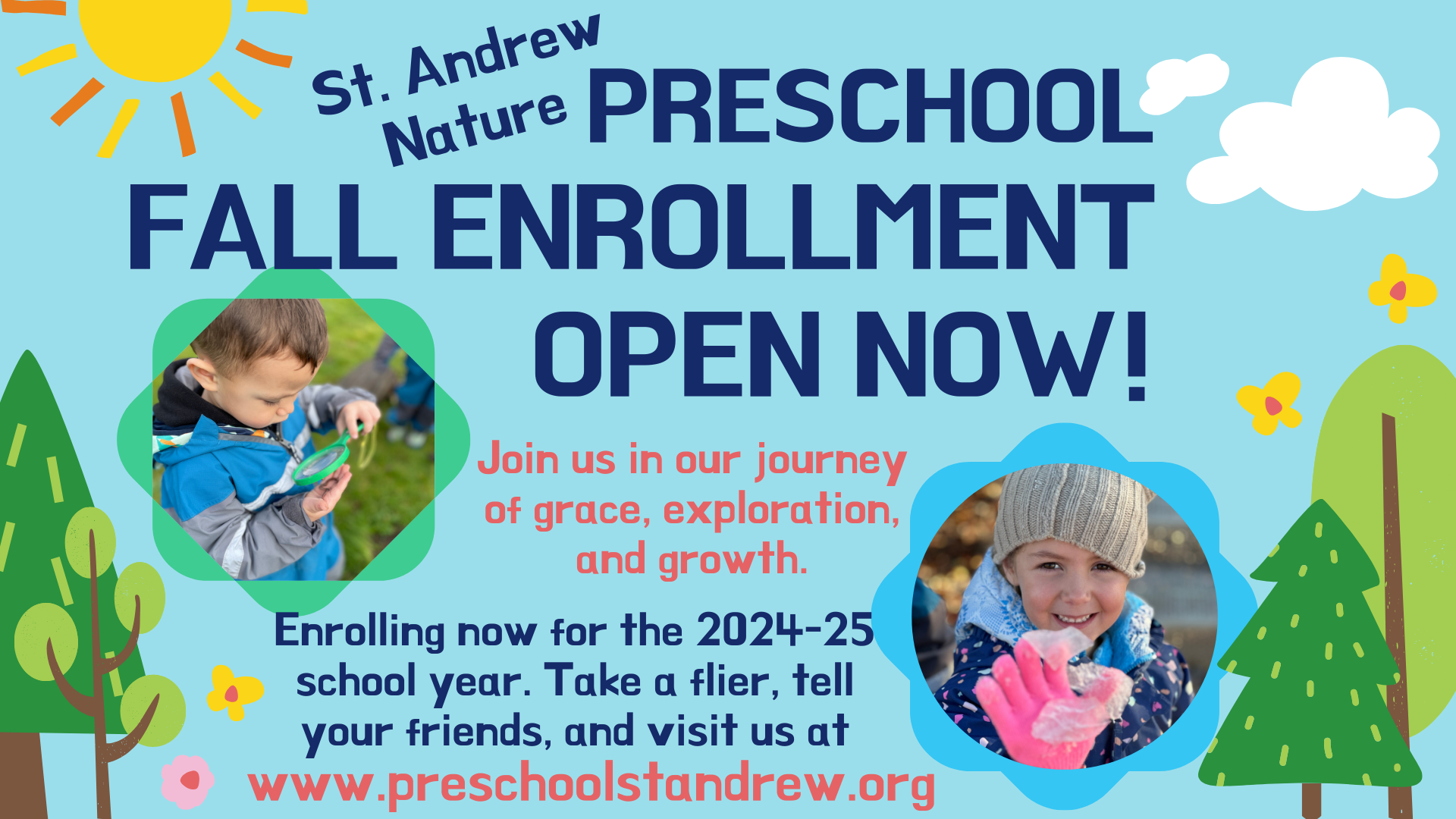 St. Andrew Nature Preschool Now Enrolling For Next Fall!