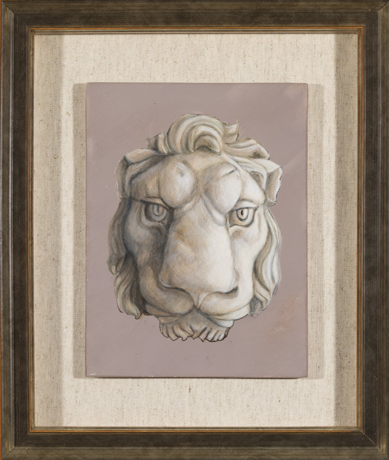 22. Lion Face, tempera 
