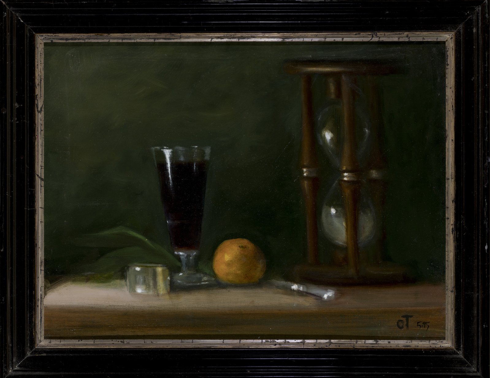 Still life with hourglass 