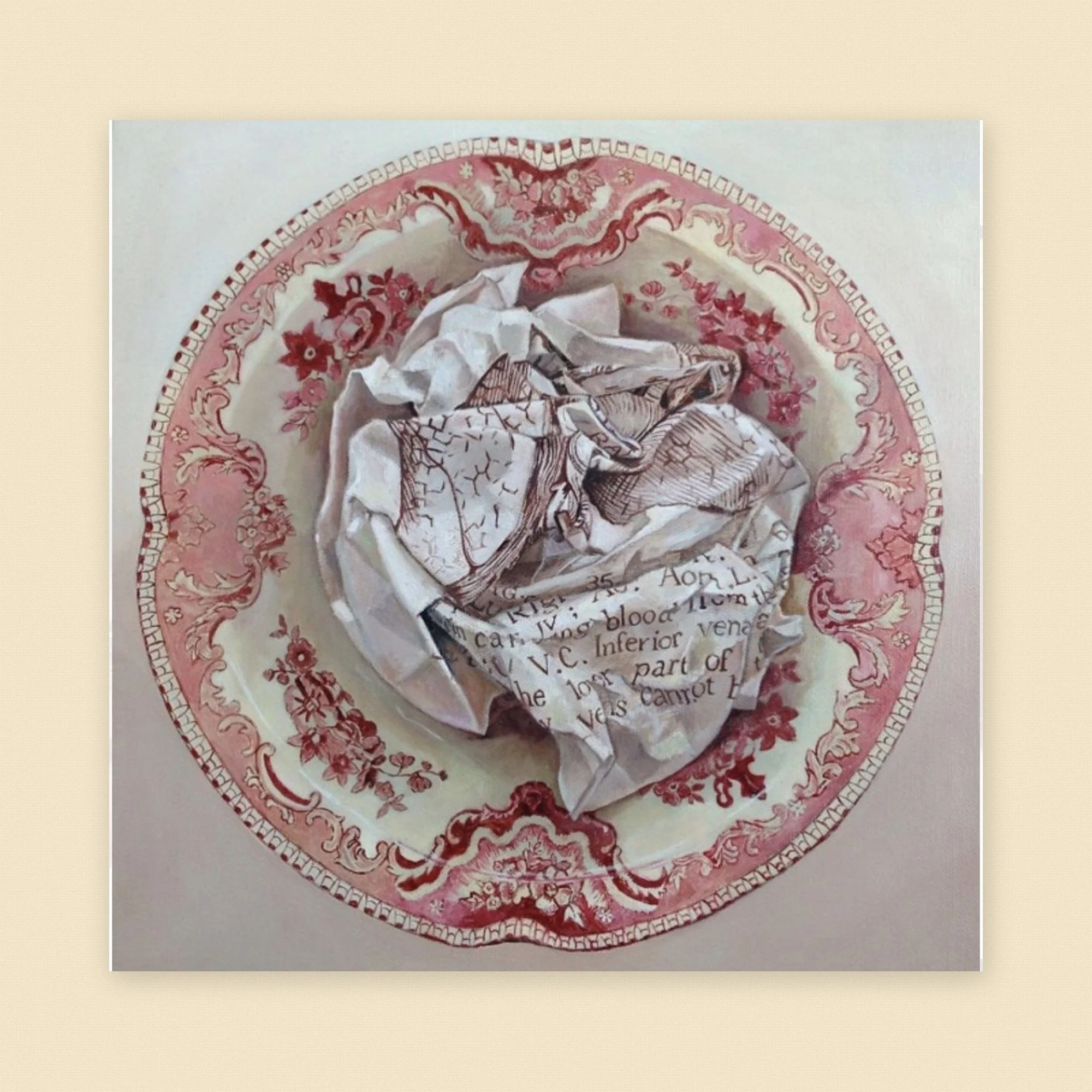 Scrunched . Oil on linen
