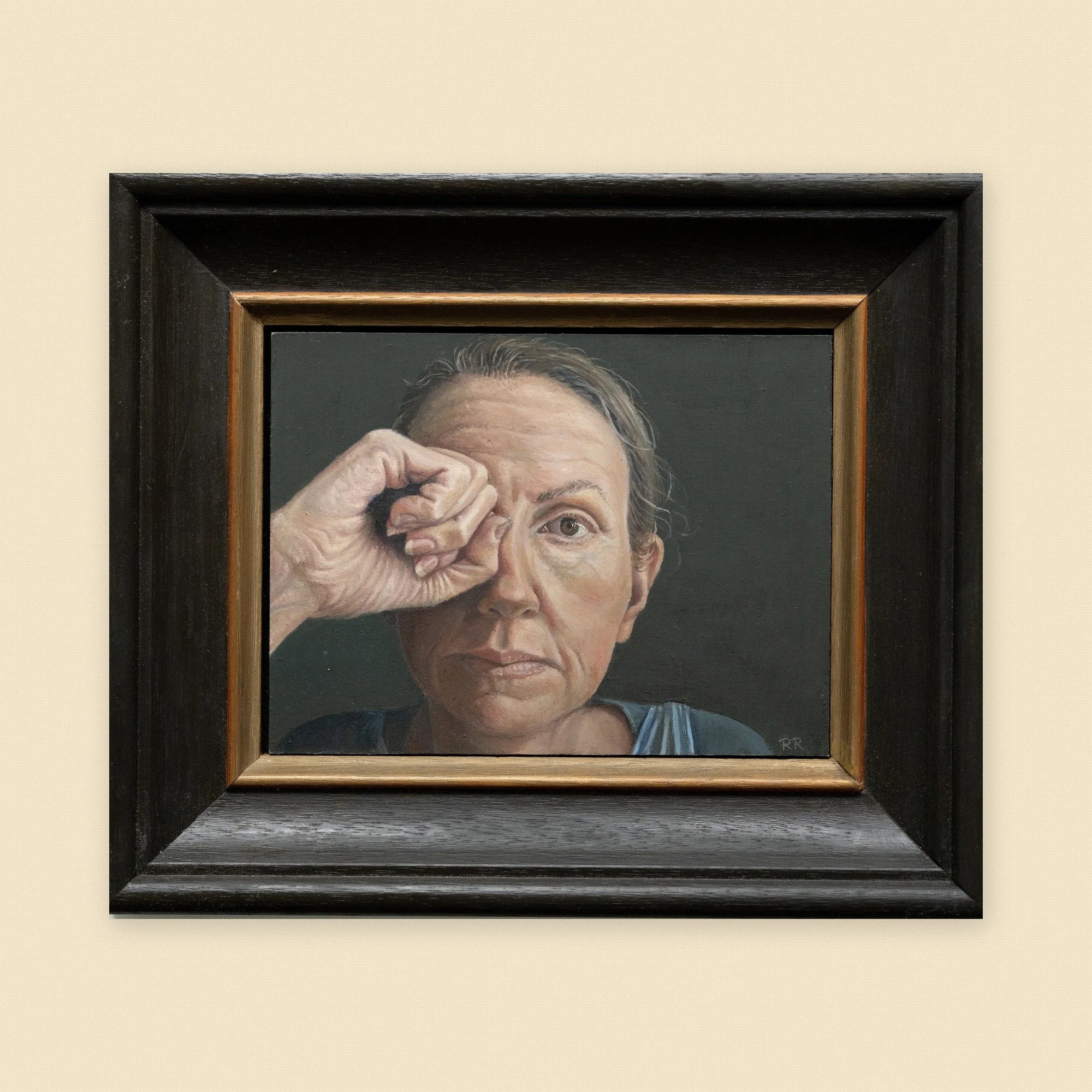 Silent Tears
Oil on timber panel framed