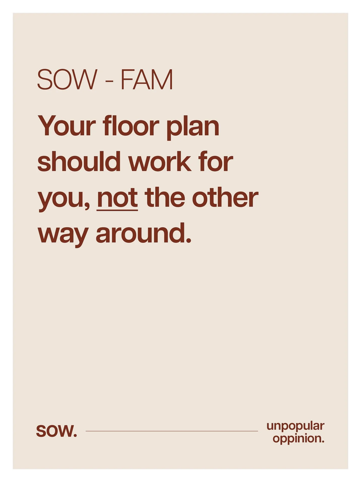 Unpopular Opinion: Your floor plan should work for you, not the other way around. ⚠️

If you&rsquo;re stubbing your toe on corners, have cabinets that lead you to Narnia or have to do a lap around the kitchen to make a cuppa, it&rsquo;s pretty clear 