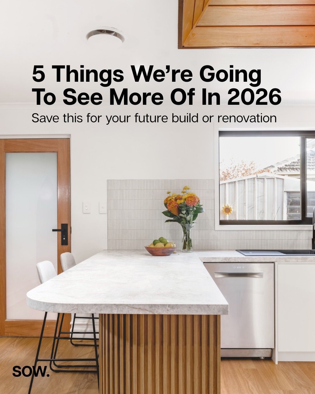 5 Things We&rsquo;re Going To See More Of In 2026 👀

Hot take: good design doesn&rsquo;t chase trends - It responds to how we actually live.

Here&rsquo;s what we&rsquo;re seeing more and more clients asking for in their renovations and new builds:
