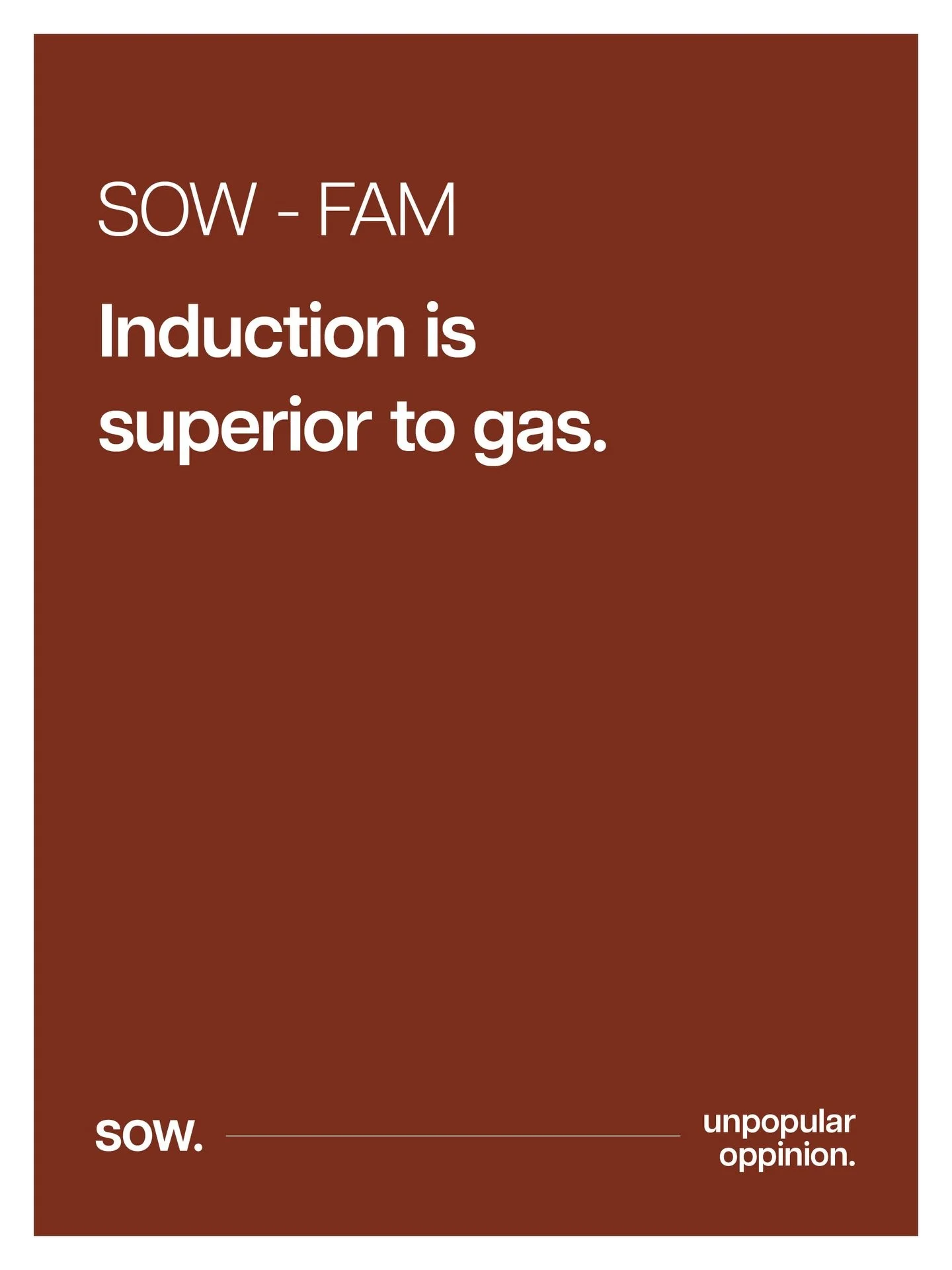 ⚠️ Unpopular Oppinion : Induction is superior to Gas. 

I know that gas has been the gold standard for a long time. People love the flames, the control the chef vibes. 

But induction is often the smarter option moving forward. Here are some pros: 

