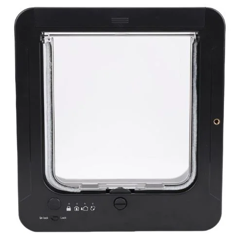 Black automatic dog door