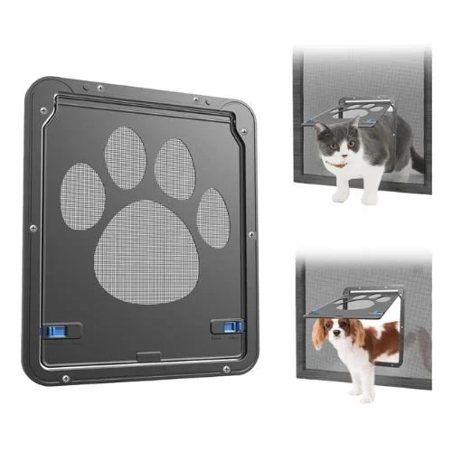 Dog door for screen door