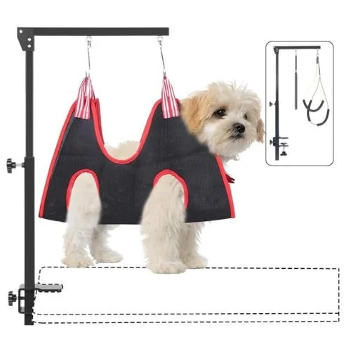 Dog grooming arm