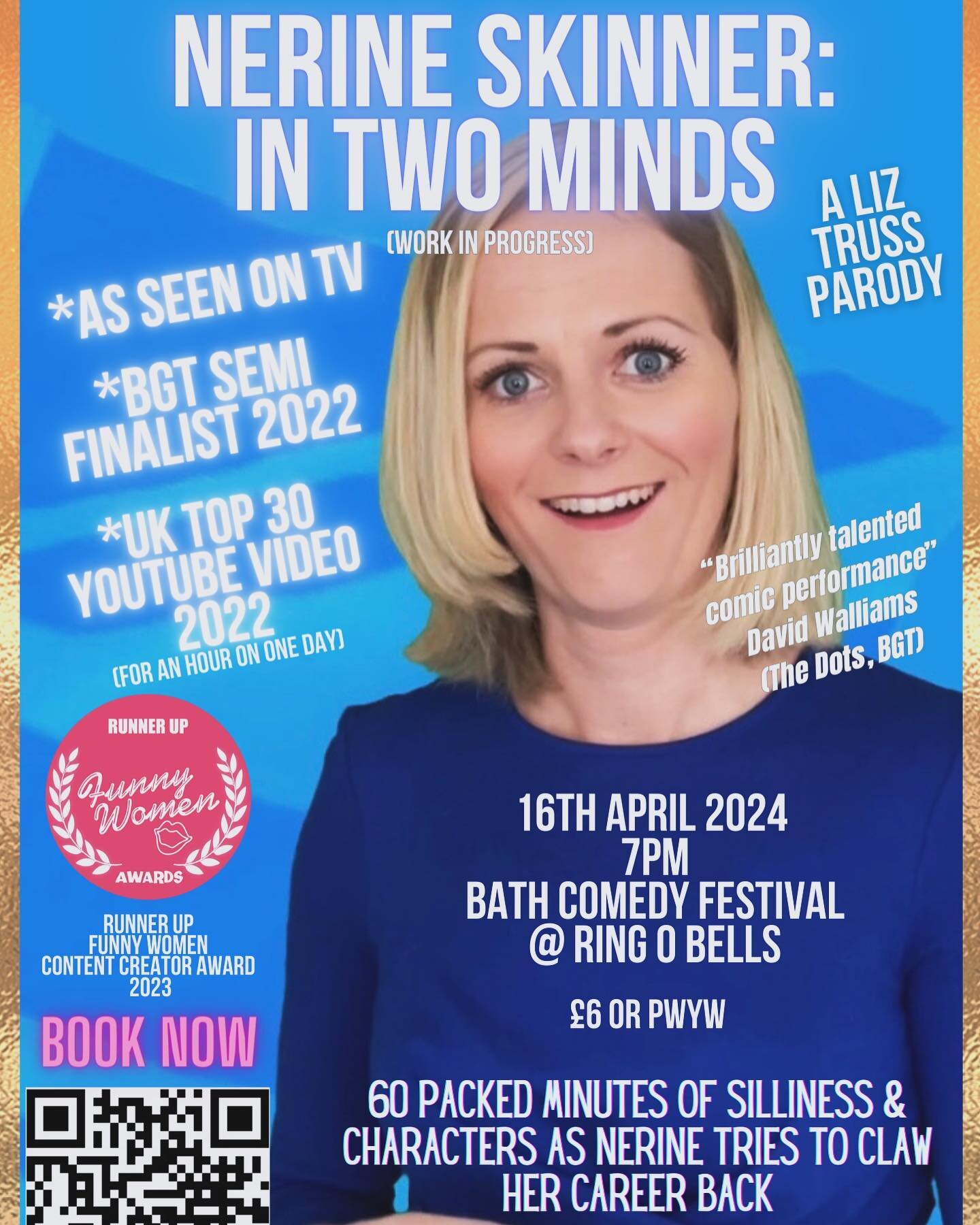Who is in the Bath area? Please spread the word! My WIP show will be on there on 16th April at 7pm! #comedy #liveshow #bathcomedyfestival #standup #charactercomedy #comedian #alternativecomedy