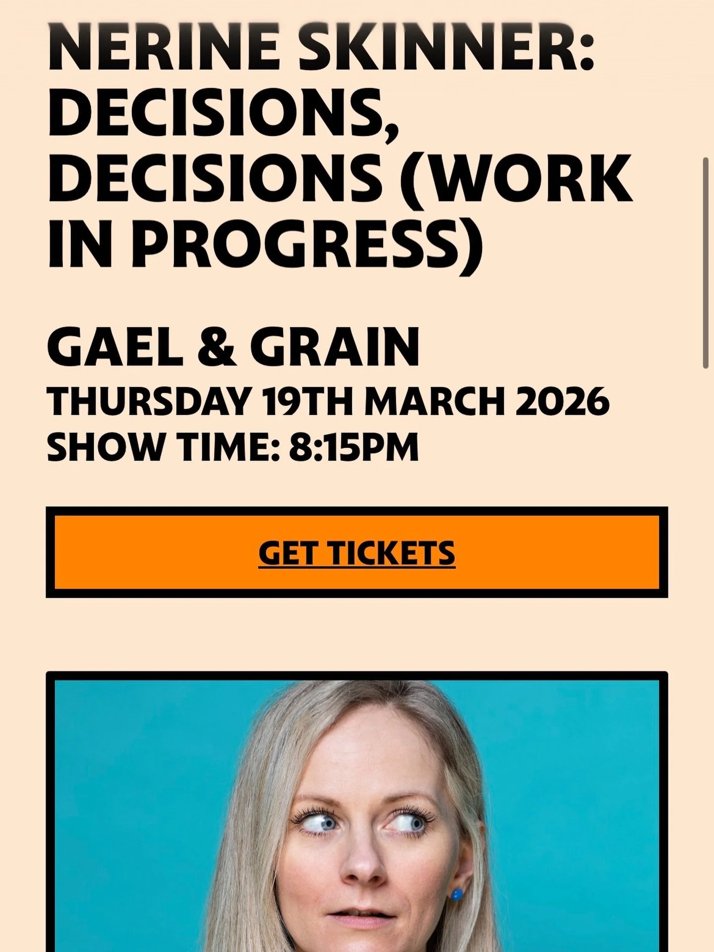 Next week! Thursday 19th March I&rsquo;ll be @glasgowcomedy with @goodeggcom and my work in progress show and I would love to share this with anyone who lives that way! I don&rsquo;t know anyone in Glasgow so any shares would be much appreciated!

Li