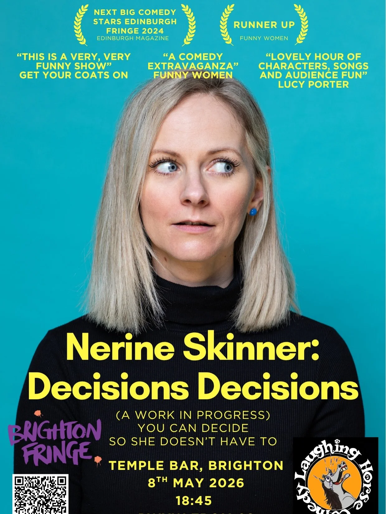 Guys! Who fancies coming to see my WIP shows @brightonfringe @lhcomedy and @beamhertford this May?

My show is about indecision. Do I, don&rsquo;t I? Which character? What stand up? What time shall I do the show? Come along and help me! And maybe you