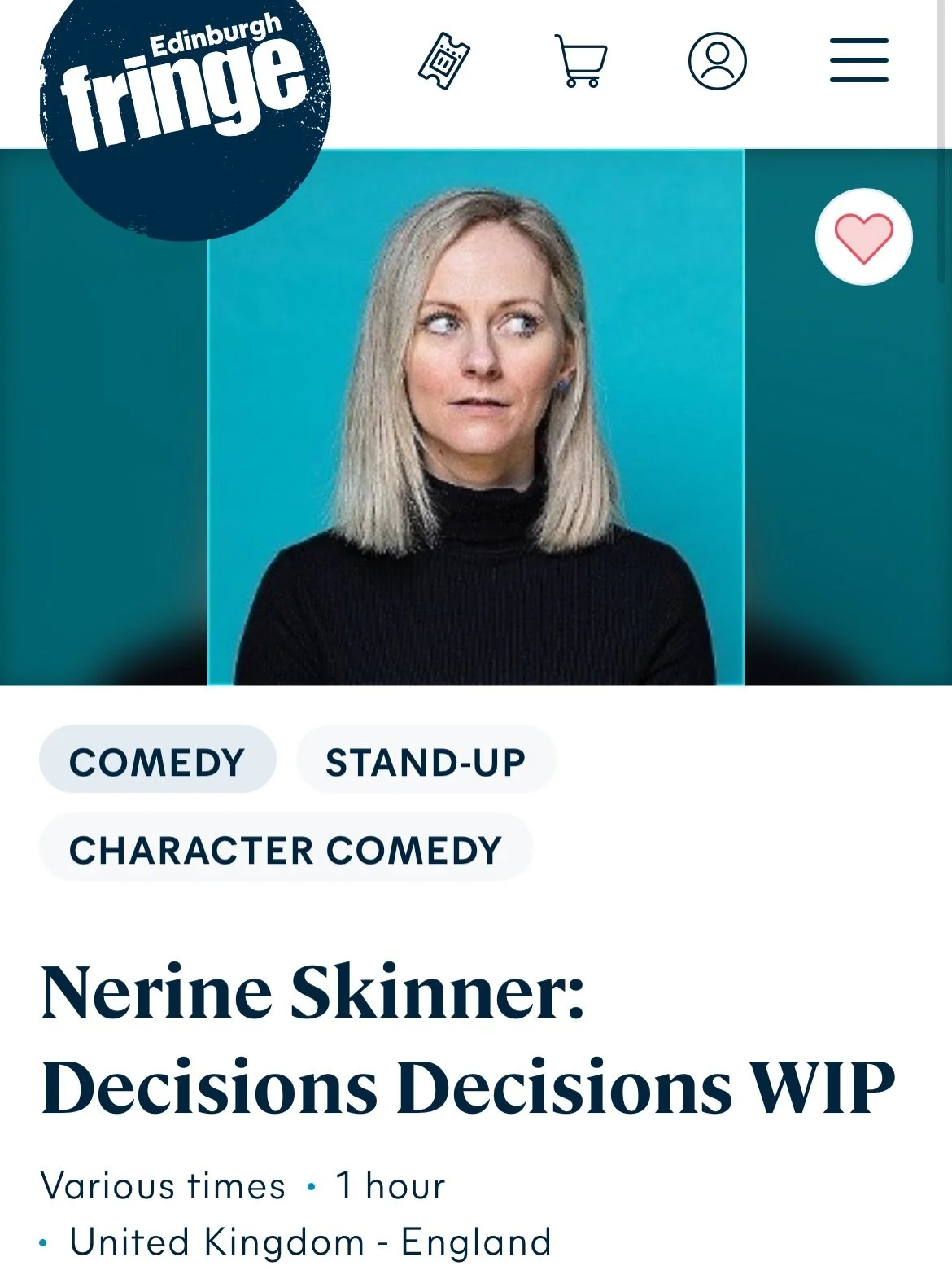 📣ANNOUNCEMENT📣

I&rsquo;m coming to Edinburgh baby! @edfringe 

My Work In Progress is off to Edinburger &amp; I would love to share the word with as many people as possible! I&rsquo;m performing the same show in two different locations at some poi