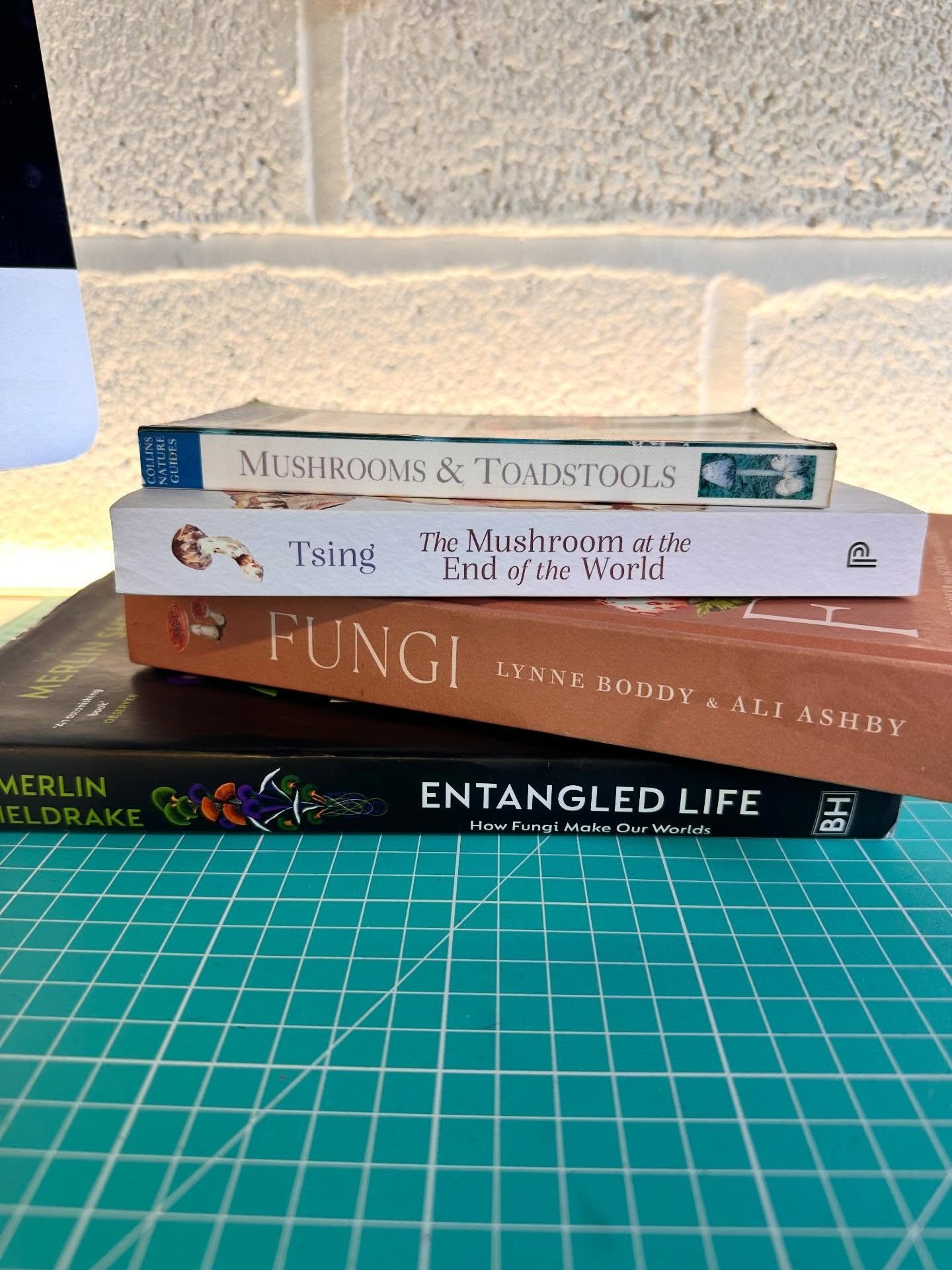 What I&rsquo;ve been reading over the last year or so to help shape my research and spark new directions for my next body of work.

I was also lucky enough to attend an in person talk by Merlin Sheldrake last summer, which was incredibly insightful.
