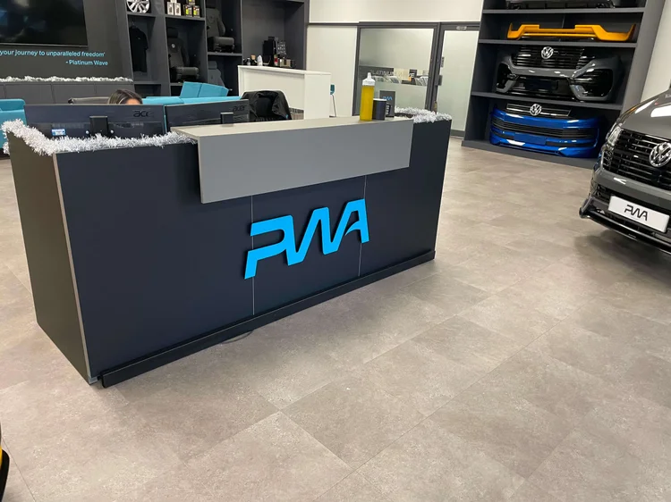 Platinum Wave Automotive showroom space
