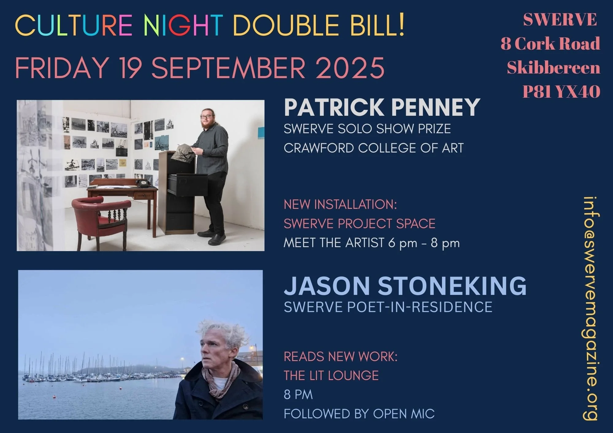 CULTURE NIGHT: DOUBLE BILL! Artist PATRICK PENNEY Poet JASON STONEKING