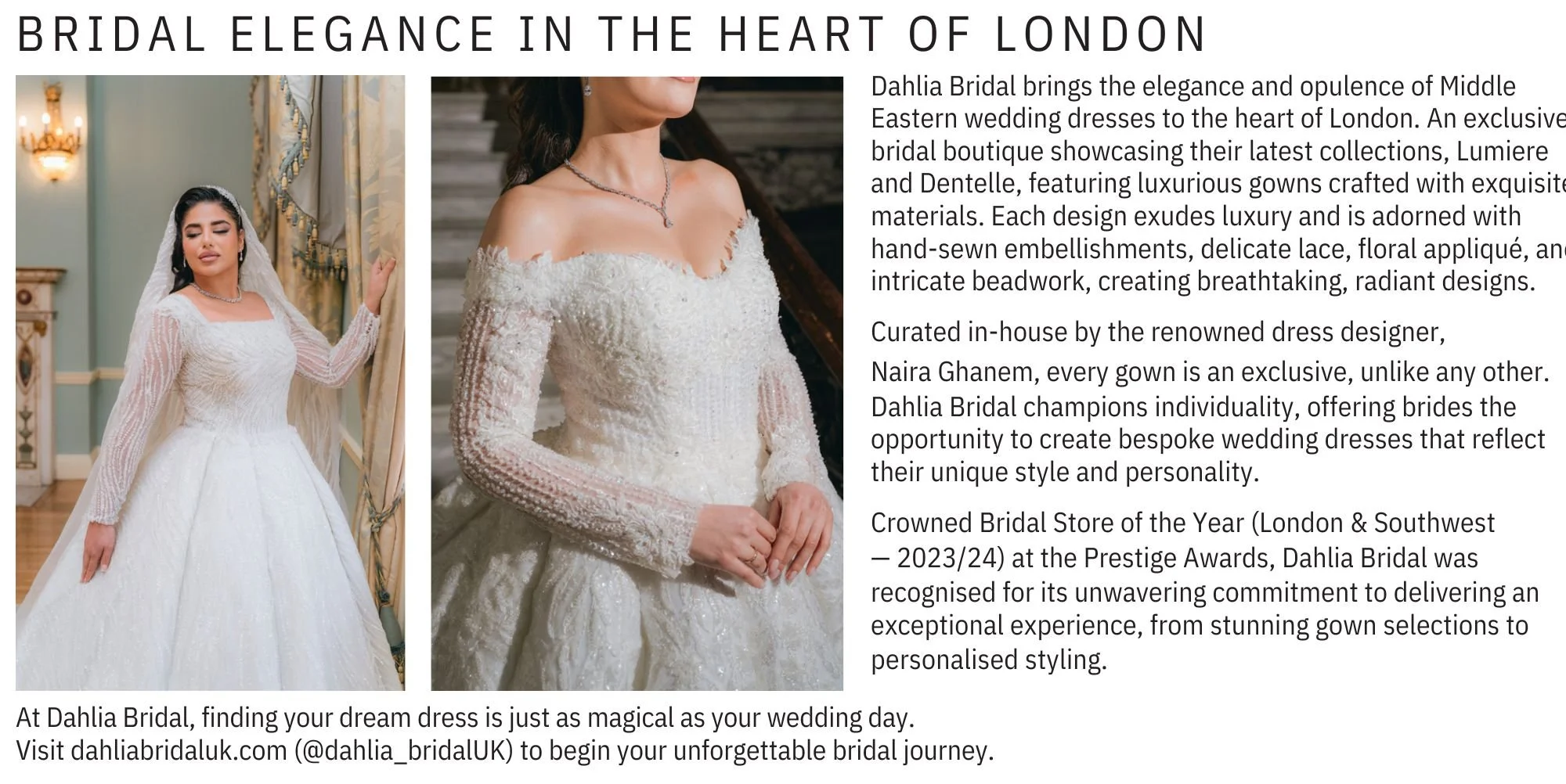ELLE magazine Dahlia Bridal Feature