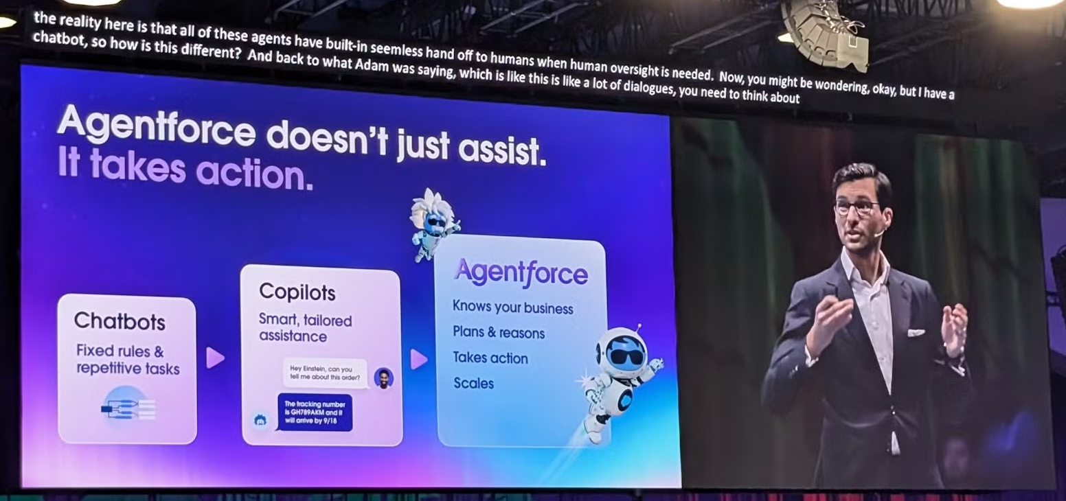 Salesforce Agents and Agentforce is more than just copilot assistants and chatbots at Dreamforce 2024