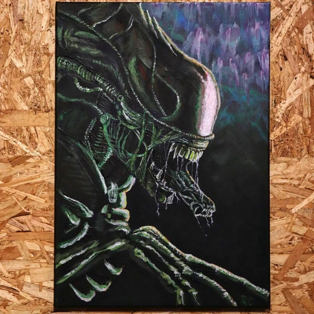 An unusual but extremely fun portrait commission!

Xenomorph - Acrylics and metallic paint on canvas

#alien #scifi #scifiart #horror #horrormovies #portrait #portraitart #acrylic #painting #acrylicpainting #art #artistsoninstagram