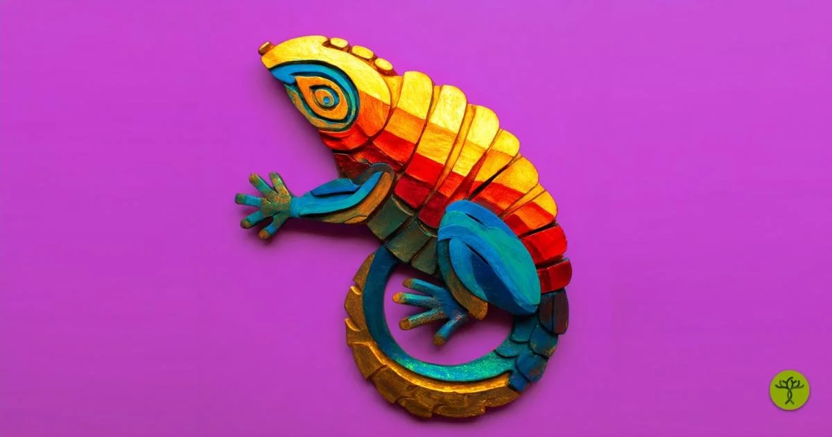 Ilustración del personaje «Lagarto Savimbo» — Tarjeta de estrategia «Secretos comerciales»