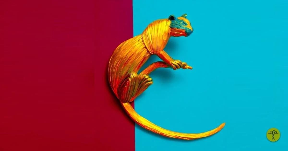 Brightly colored wombat thing