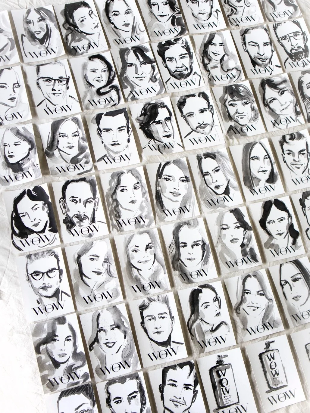 Drawing 60 illustrations in ink in the atelier for @colorwowhair launch in NL! All of these illustrations were used as name cards (names were added last minute after I made these photos). SWIPE for some progress videos.

Thank you @colorwowhair and @