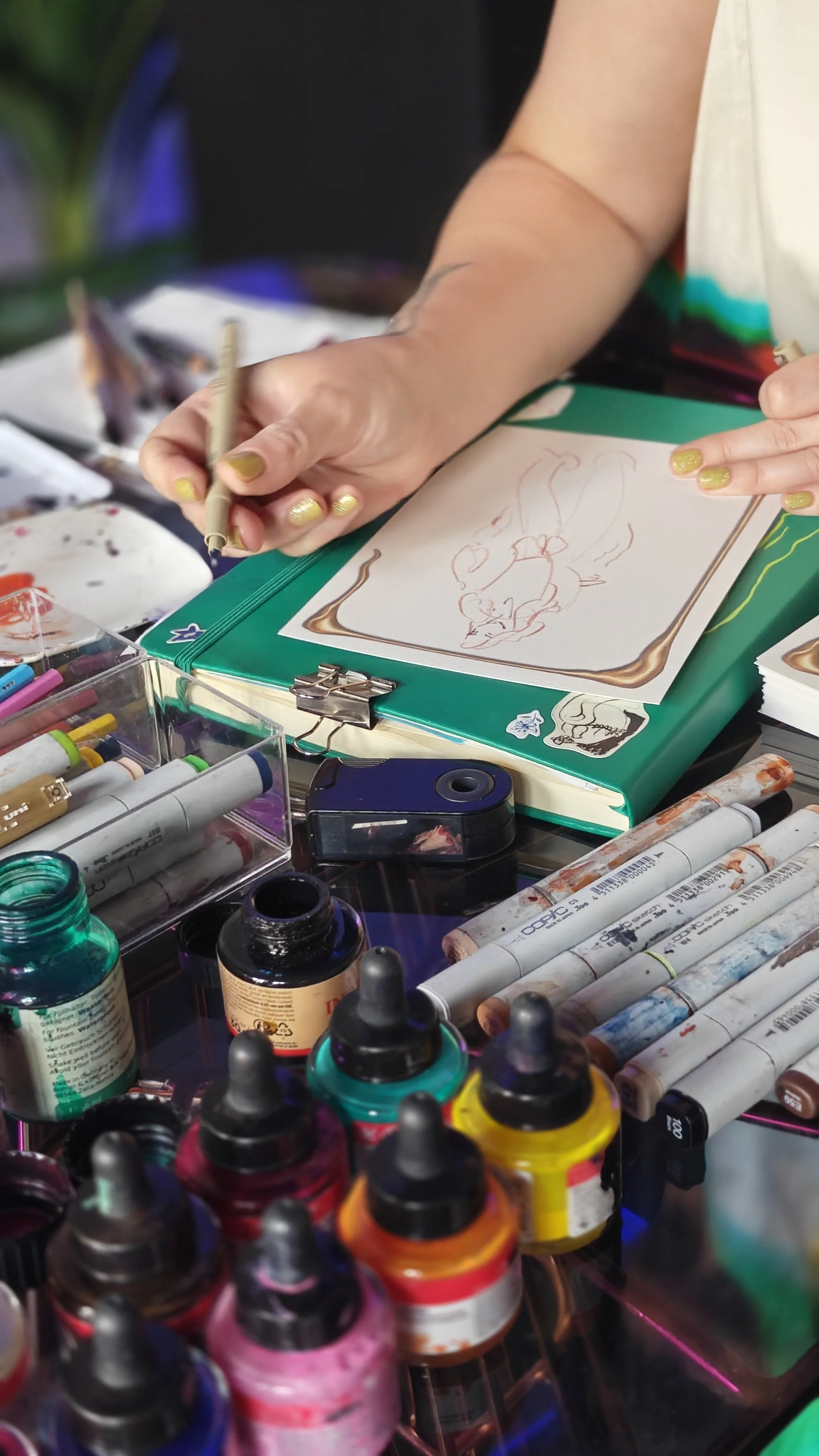 Live illustrating at Tomorrowland
