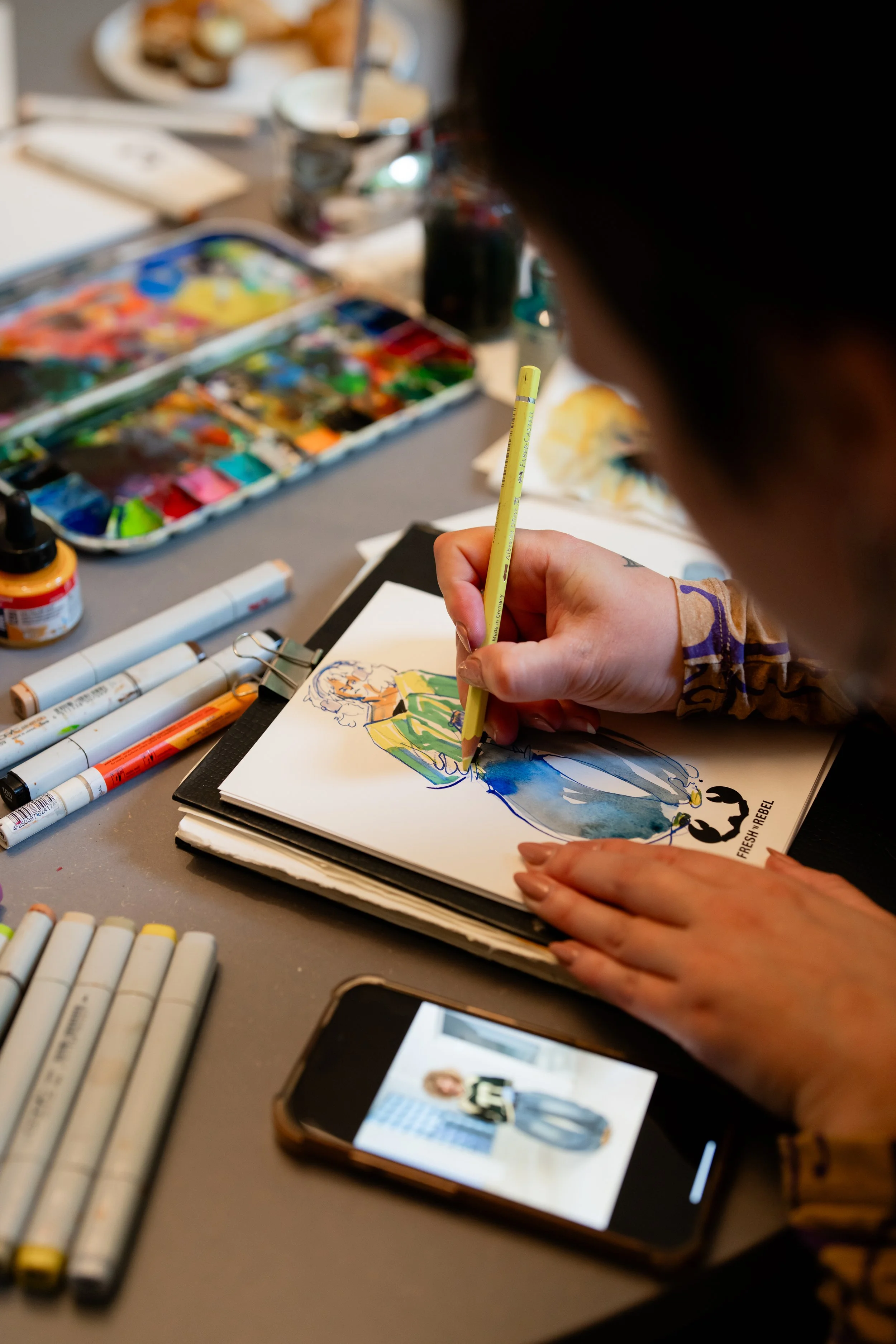 live illustration guests PR fresh n rebel