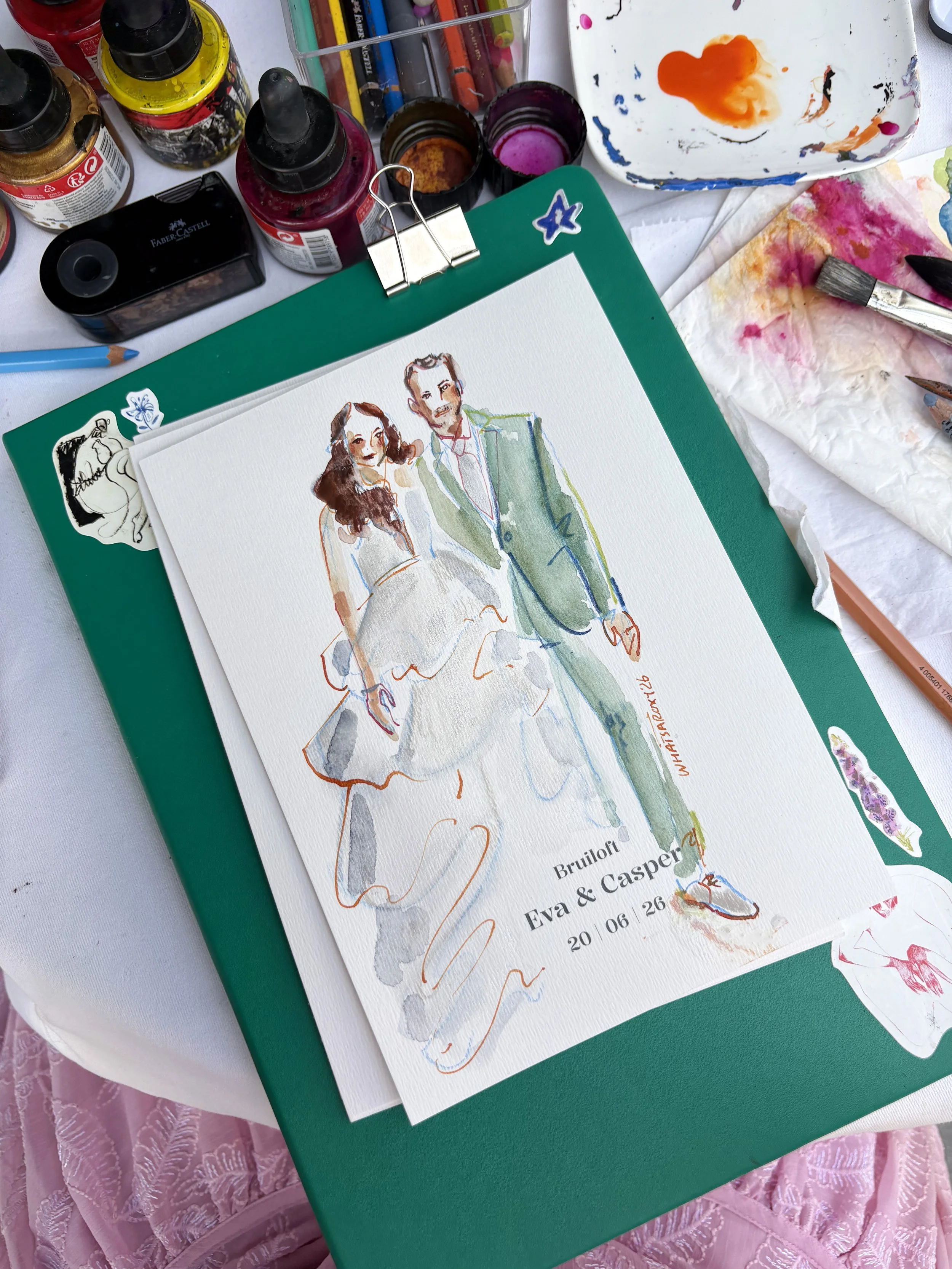 live illustrator weddings
