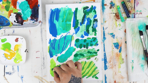 how to start painting with mixed media