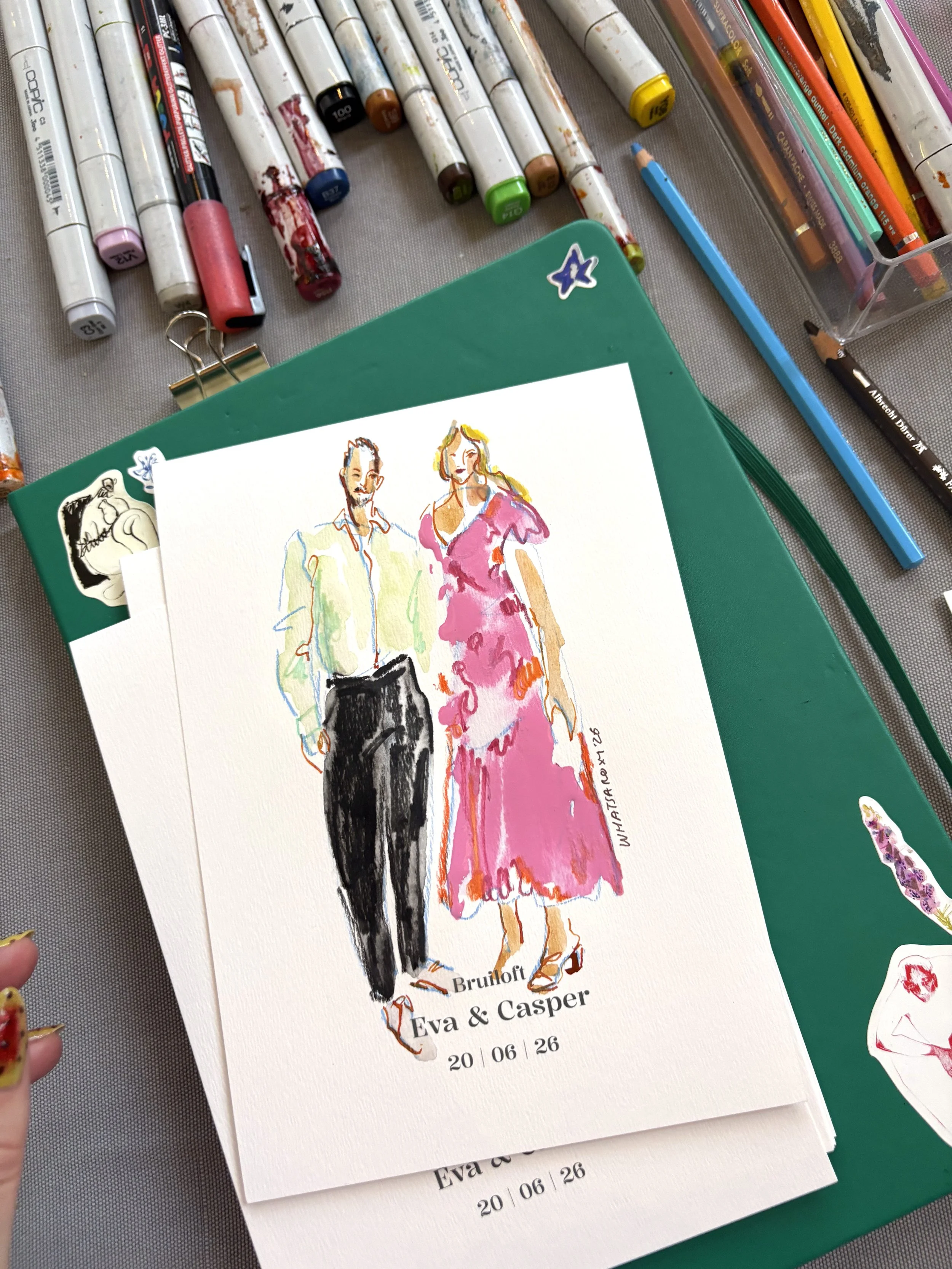 live illustrator weddings