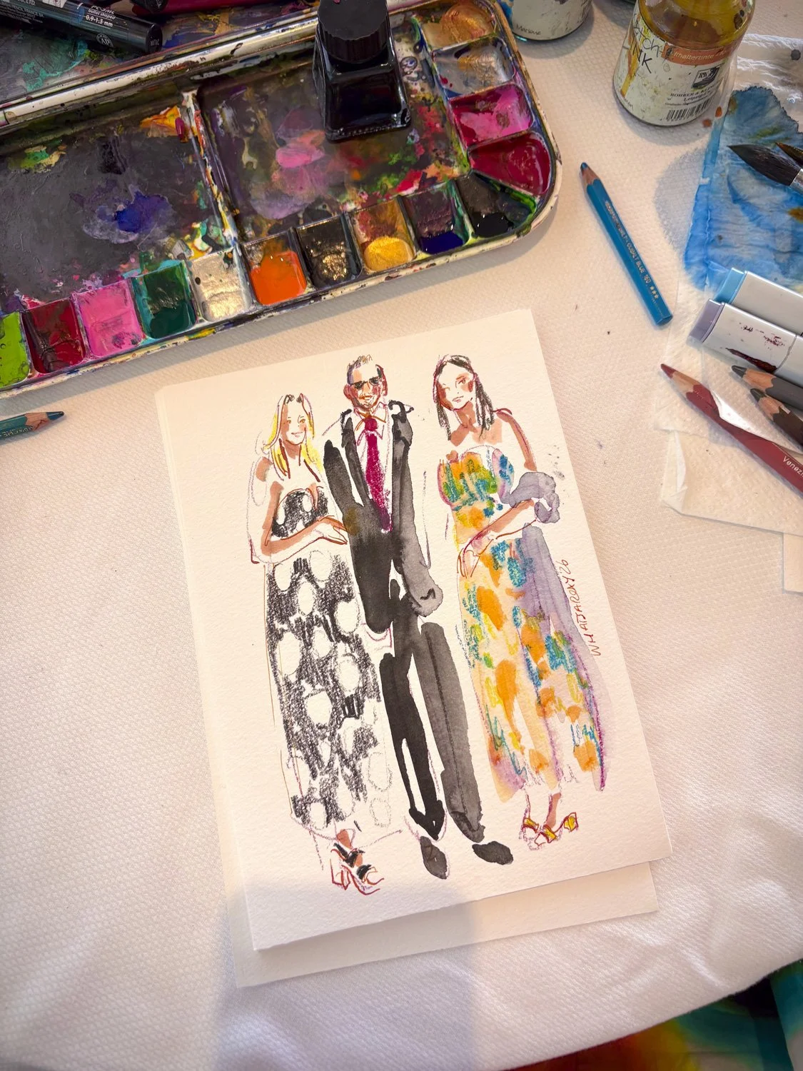 live illustrator weddings