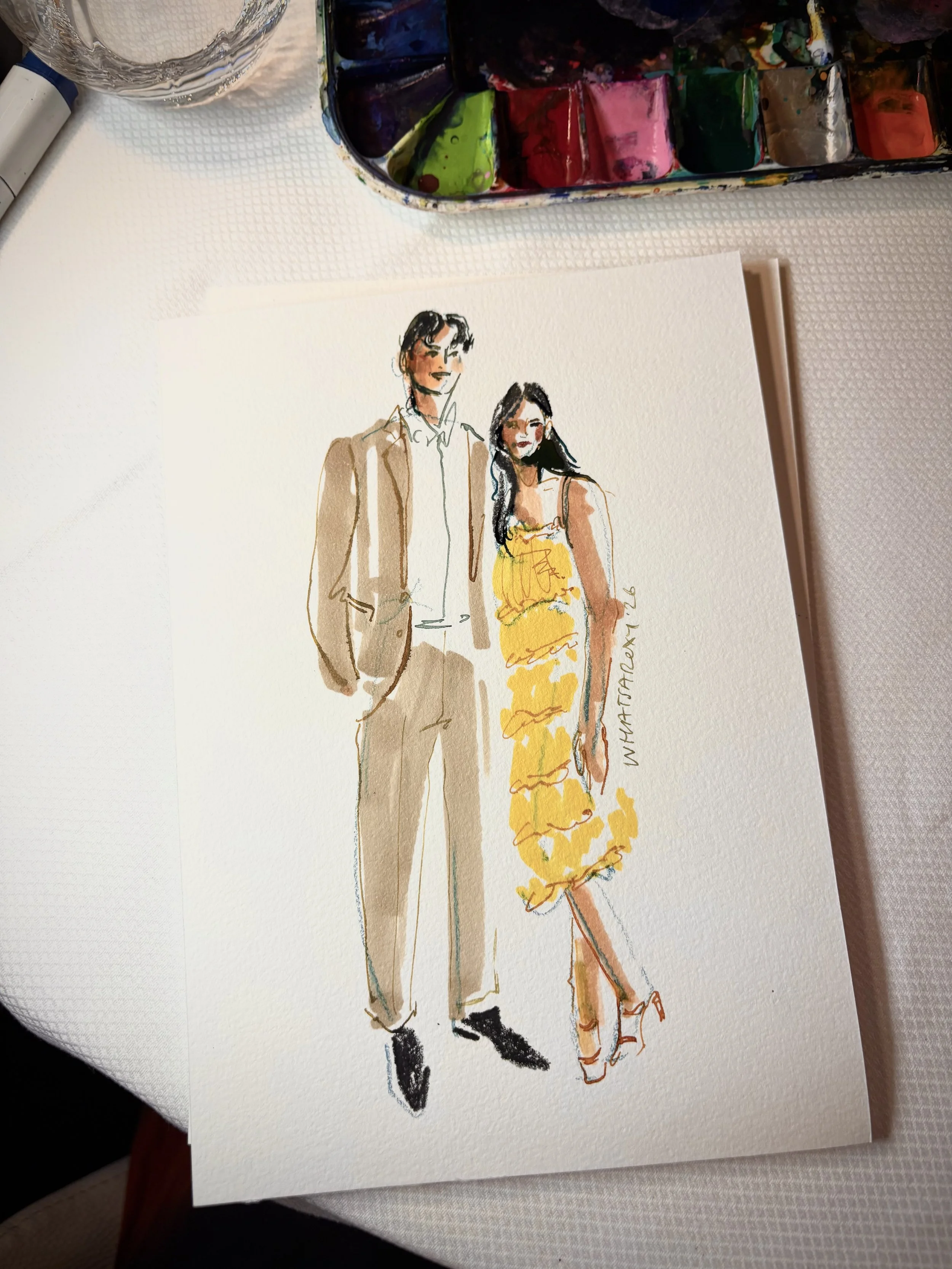 live illustrator weddings