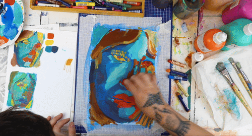Acrylic portrait painting course