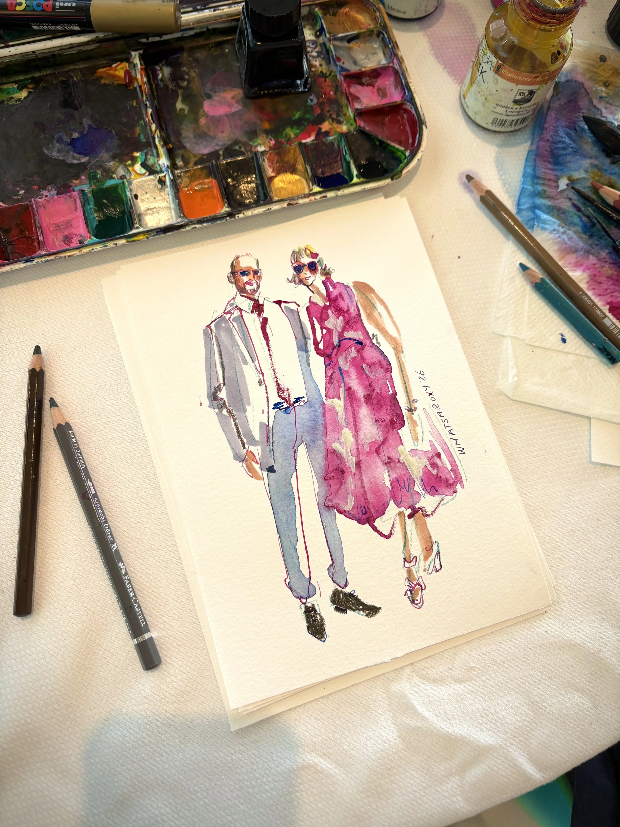 live illustrator weddings