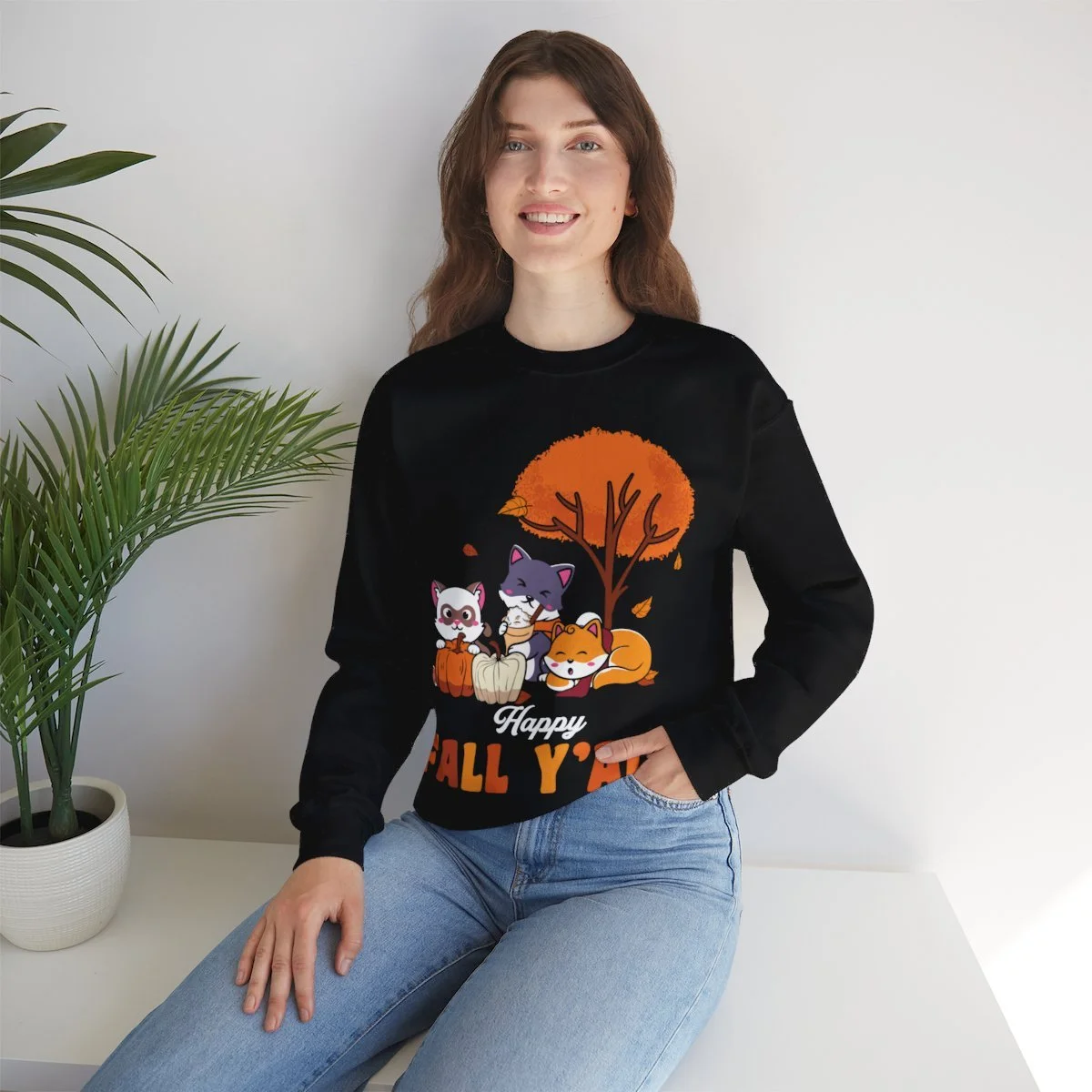 Happy Fall Y'all Crewneck Sweatshirt