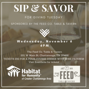 Sip and Savor Benefitting Habitat for Humanity
