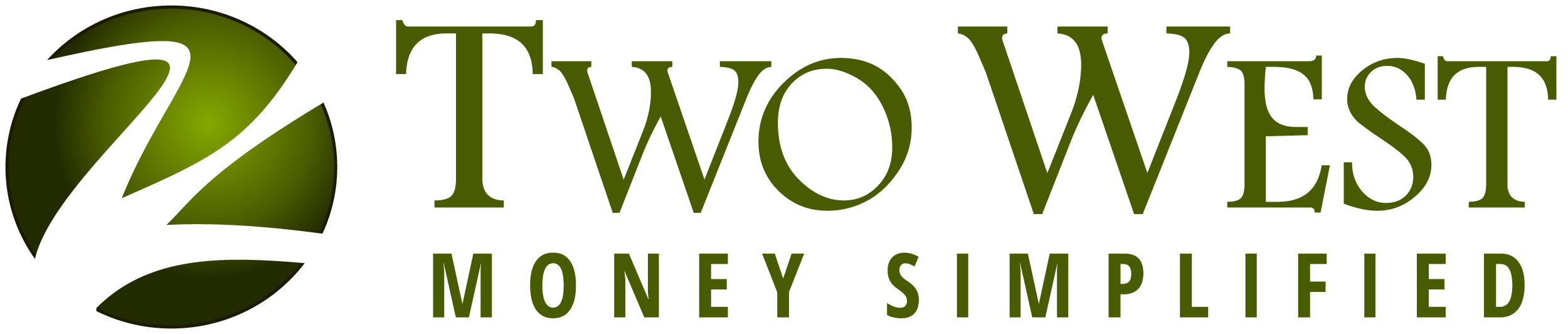 Two West logo in green text with a white background