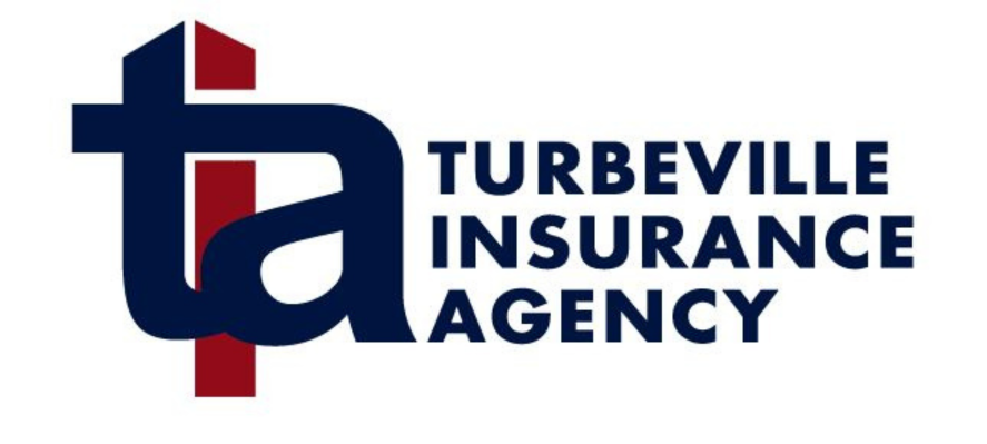 Turbeville Insurance Agency logo with navy text and a maroon accent