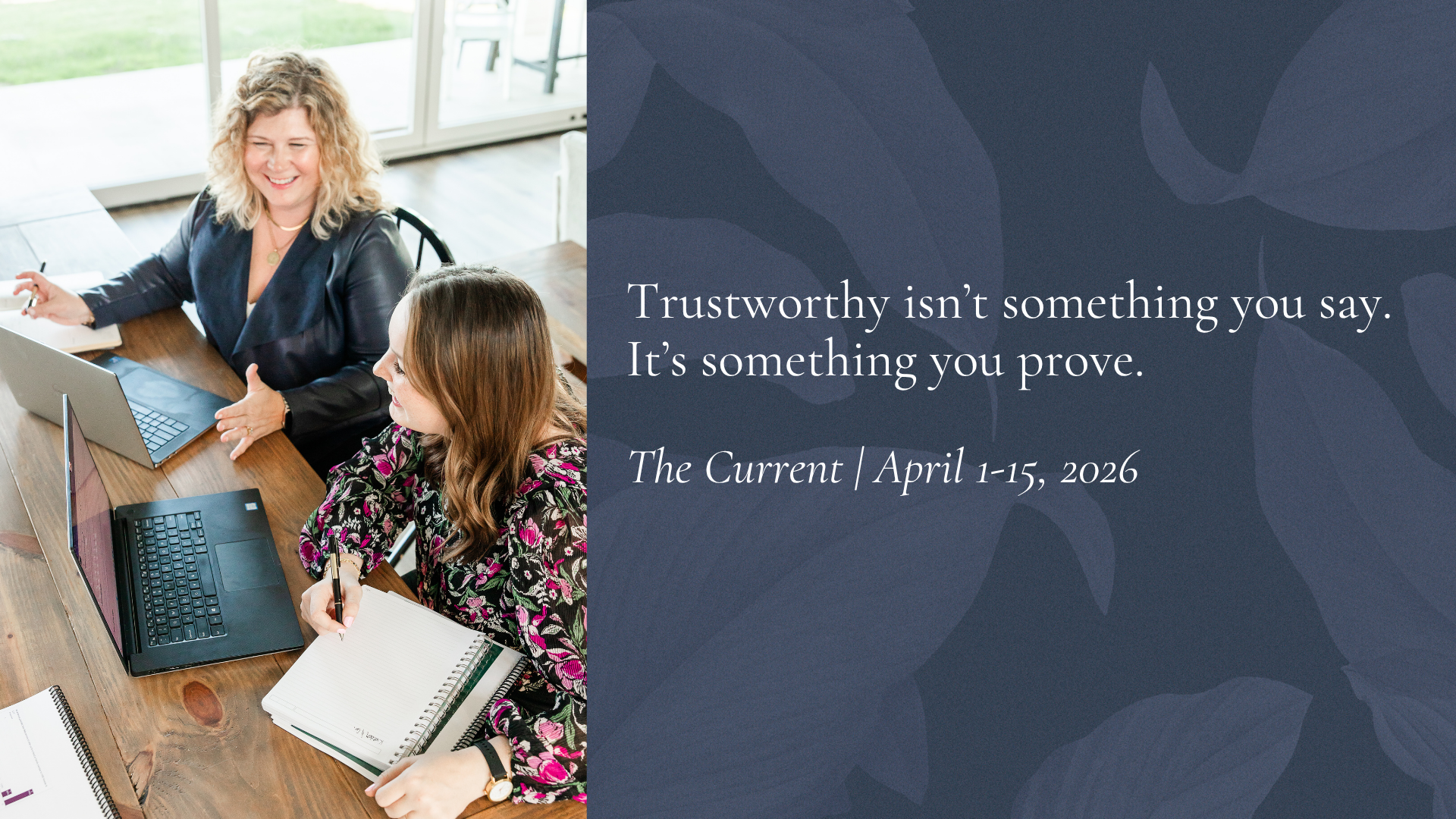 Graphic for The Current newsletter April 2026 — B2B trust and credibility