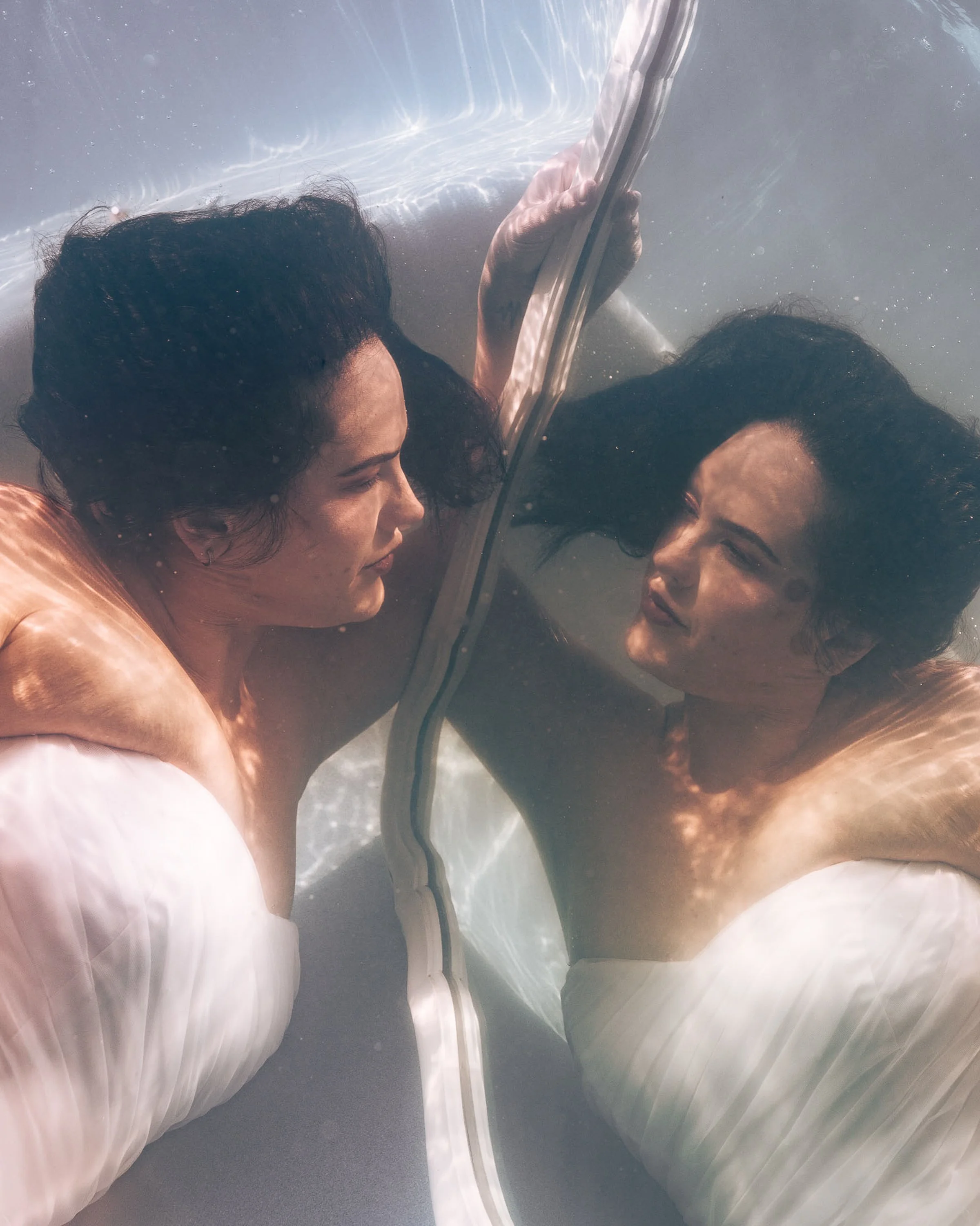 Fine Art Underwater Photography - Romantic Couple Underwater Portrait