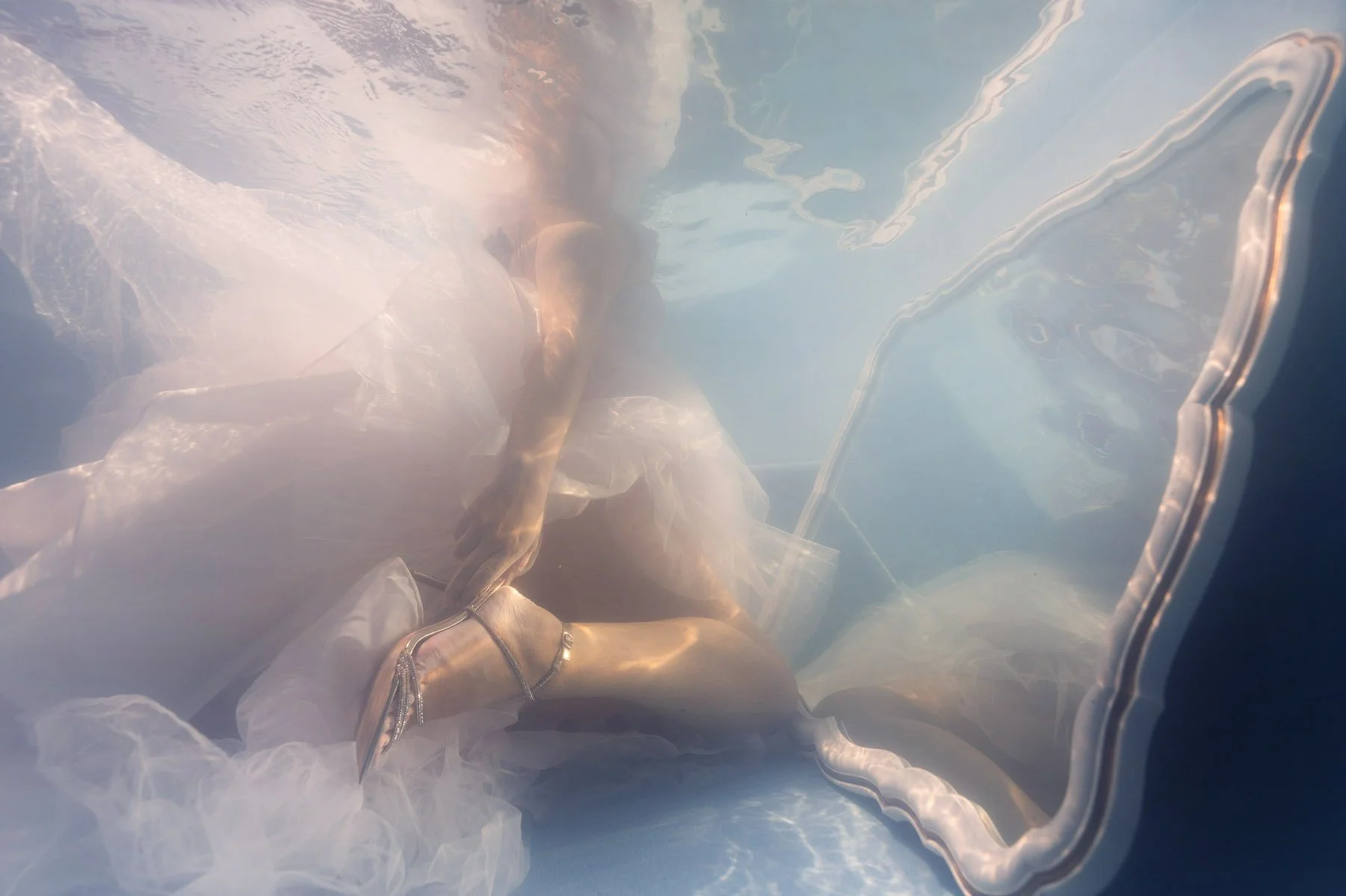 Fine Art Underwater Photography - Ethereal Underwater Maternity Portrait
