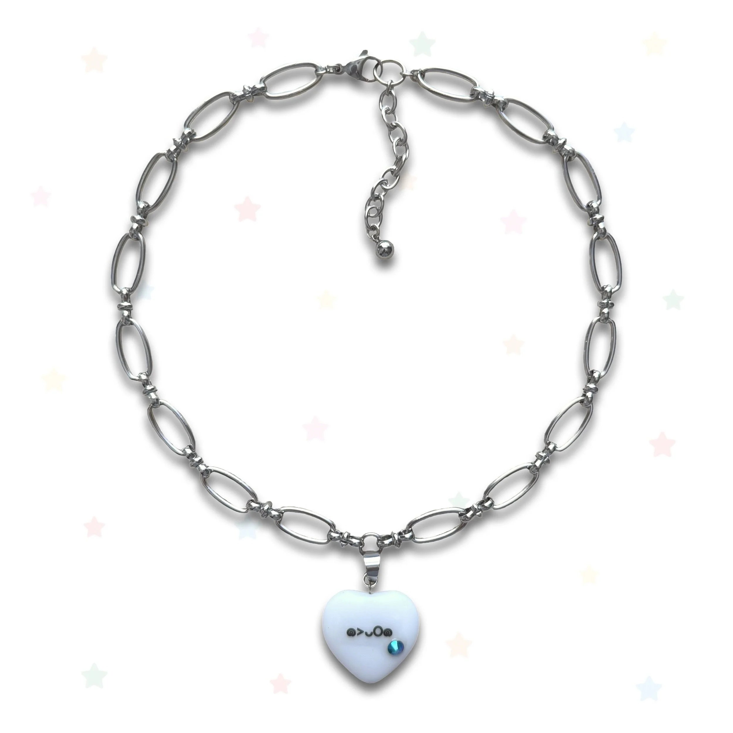 kaomoji chain (turquoise)