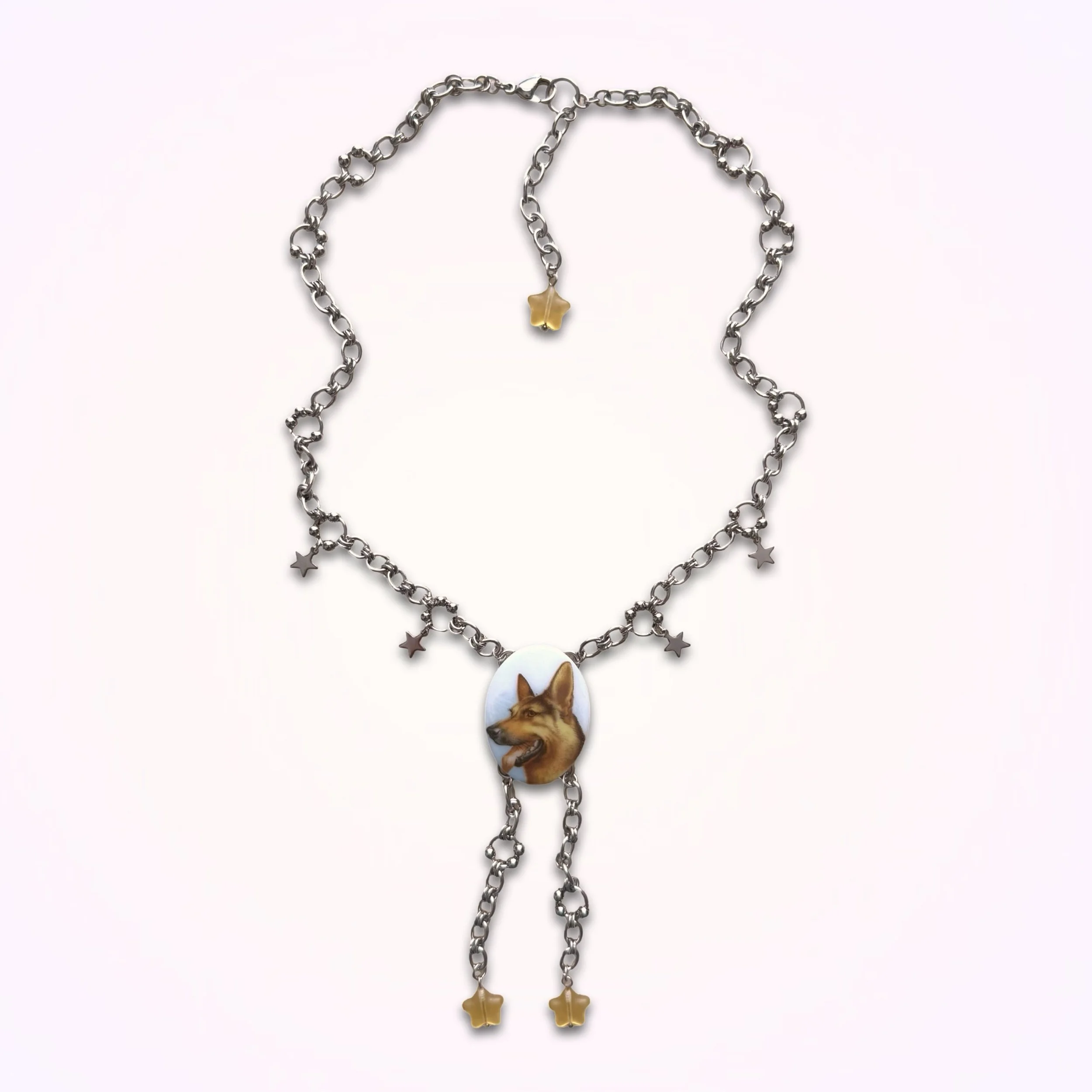 dog chain bolo necklace