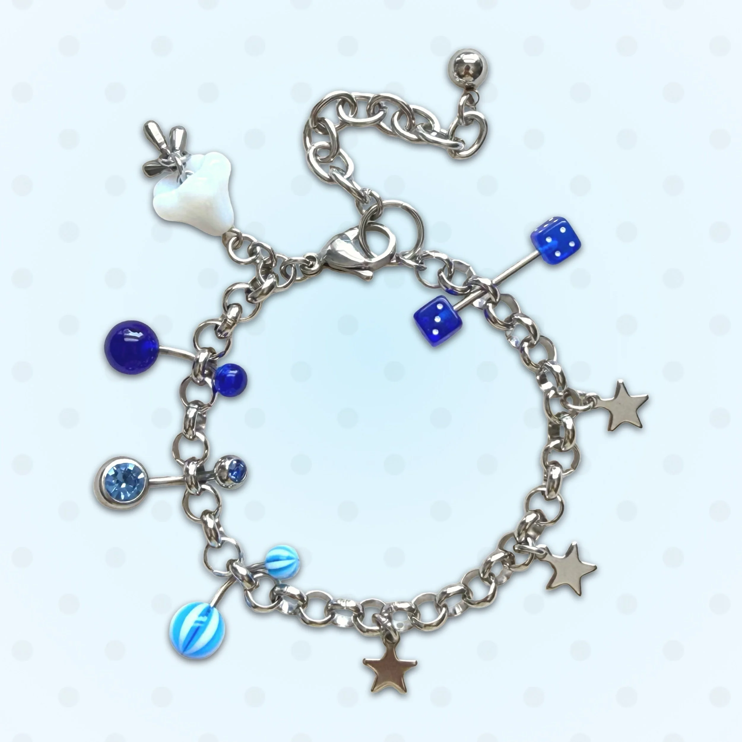 pierced bracelet (blue)